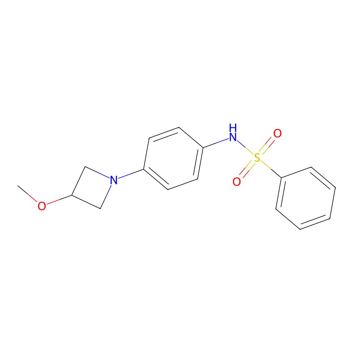 N-[4-(3-methoxyazetidin-1-yl)phenyl]benzenesulfonamide molecular structure, CAS 2034355-03-6