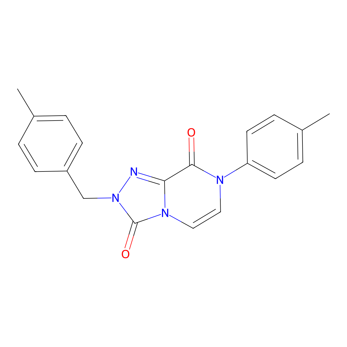 2-(4-methylbenzyl)-7-(p-tolyl)-[1,2,4]triazolo[4,3-a]pyrazine-3,8(2H,7H)-dione molecular structure, CAS 2034355-05-8