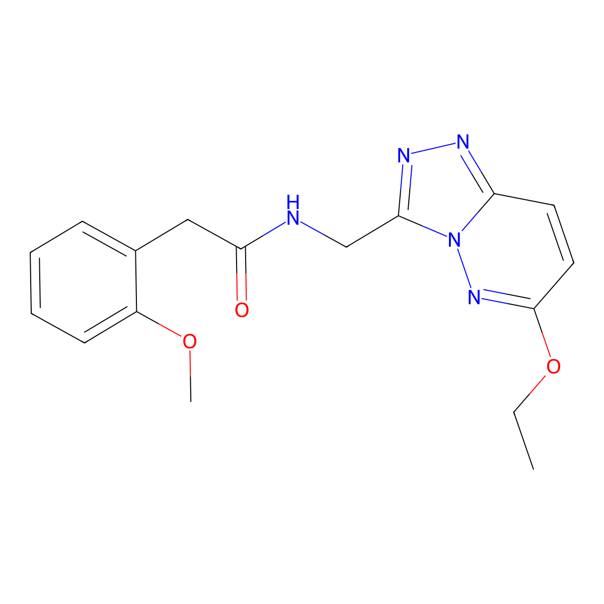 N-({6-ethoxy-[1,2,4]triazolo[4,3-b]pyridazin-3-yl}methyl)-2-(2-methoxyphenyl)acetamide molecular structure, CAS 2034355-13-8
