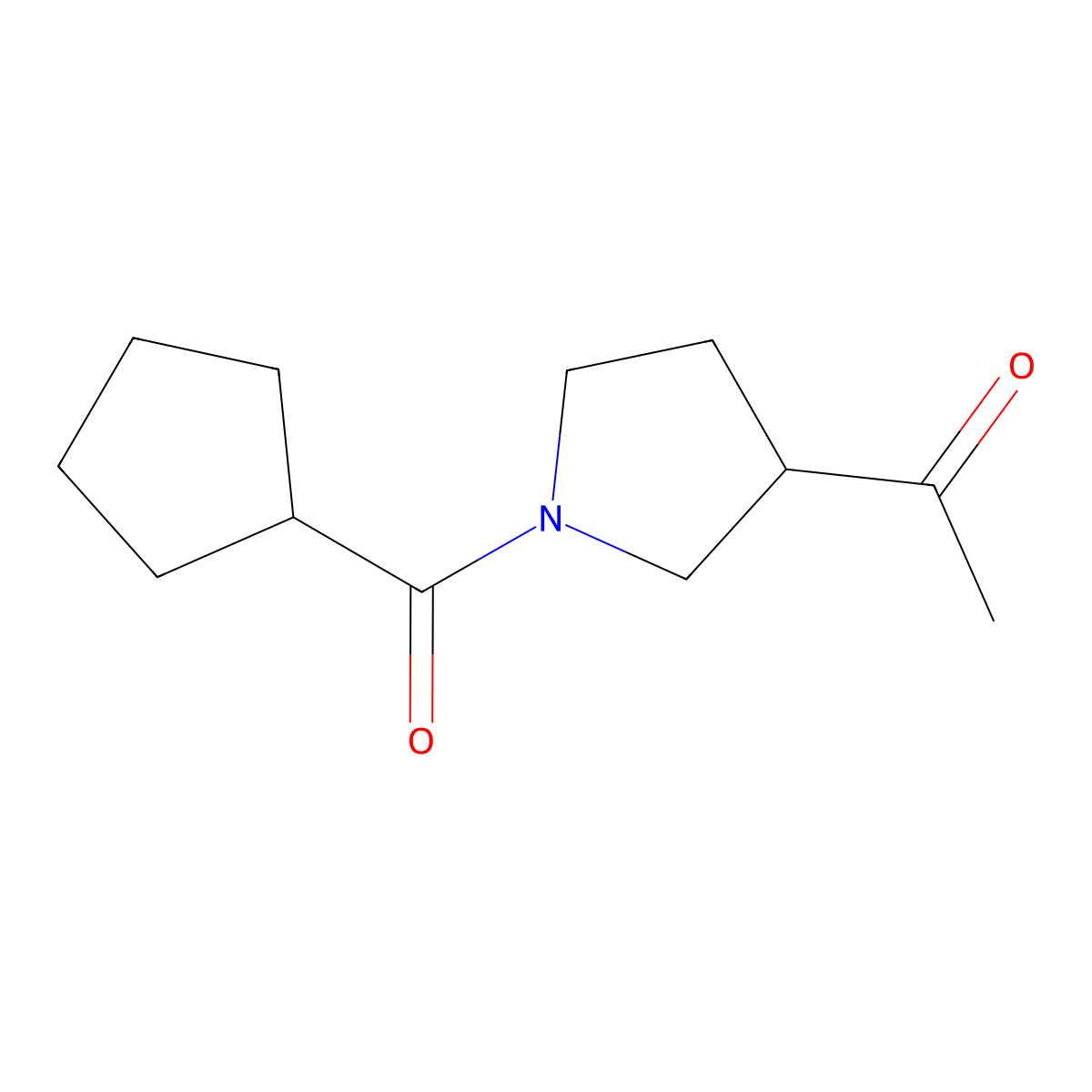 1-(1-(Cyclopentanecarbonyl)pyrrolidin-3-yl)ethanone molecular structure, CAS 2034355-25-2