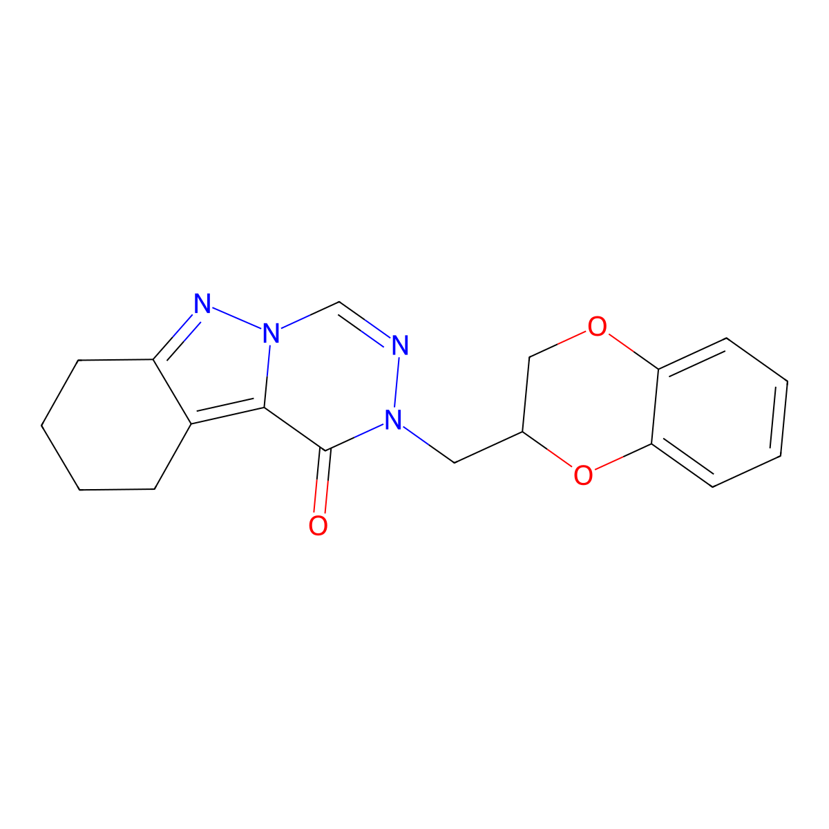 2-((2,3-dihydrobenzo[b][1,4]dioxin-2-yl)methyl)-7,8,9,10-tetrahydro-[1,2,4]triazino[4,5-b]indazol-1(2H)-one molecular structure, CAS 2034355-31-0
