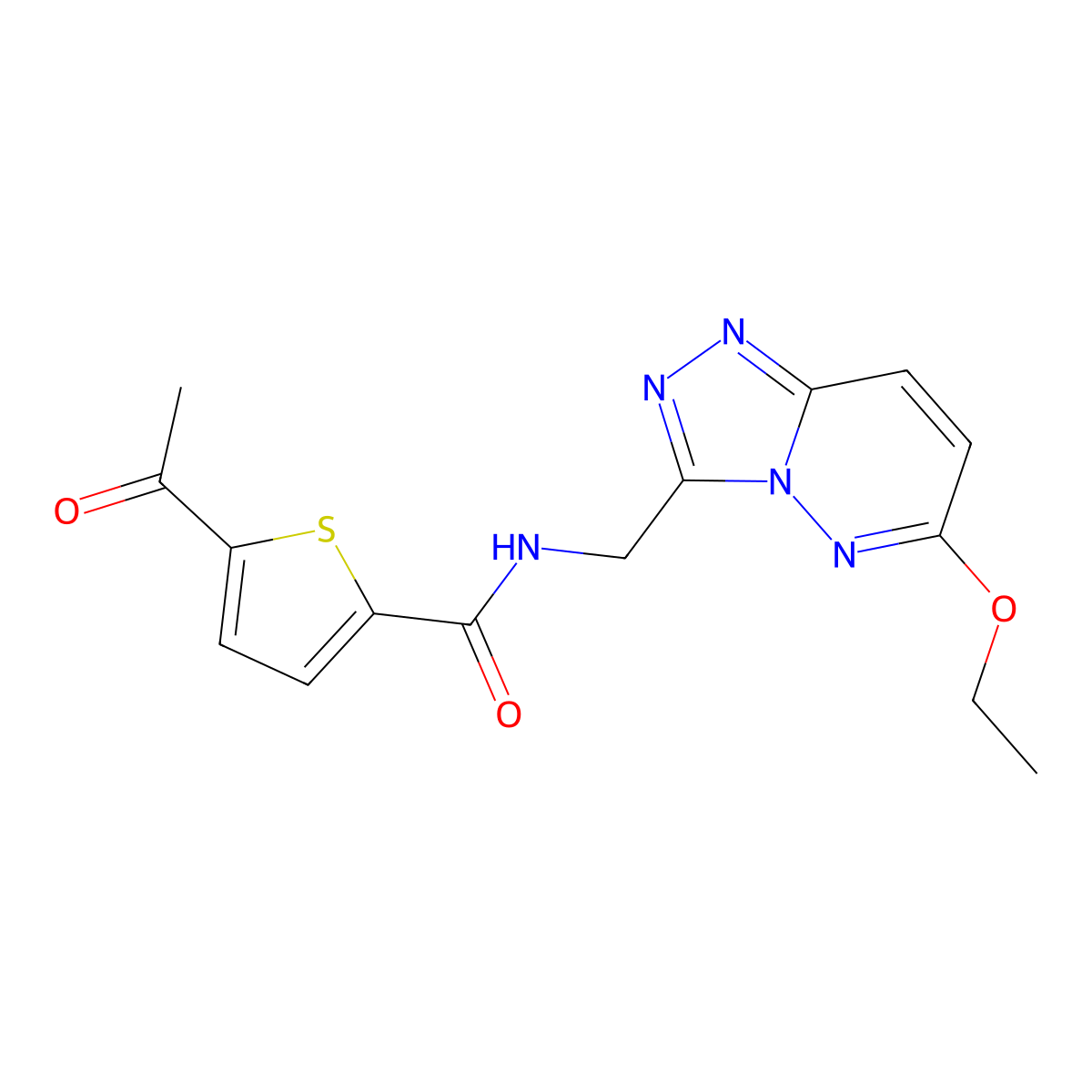 5-acetyl-N-({6-ethoxy-[1,2,4]triazolo[4,3-b]pyridazin-3-yl}methyl)thiophene-2-carboxamide molecular structure, CAS 2034355-39-8