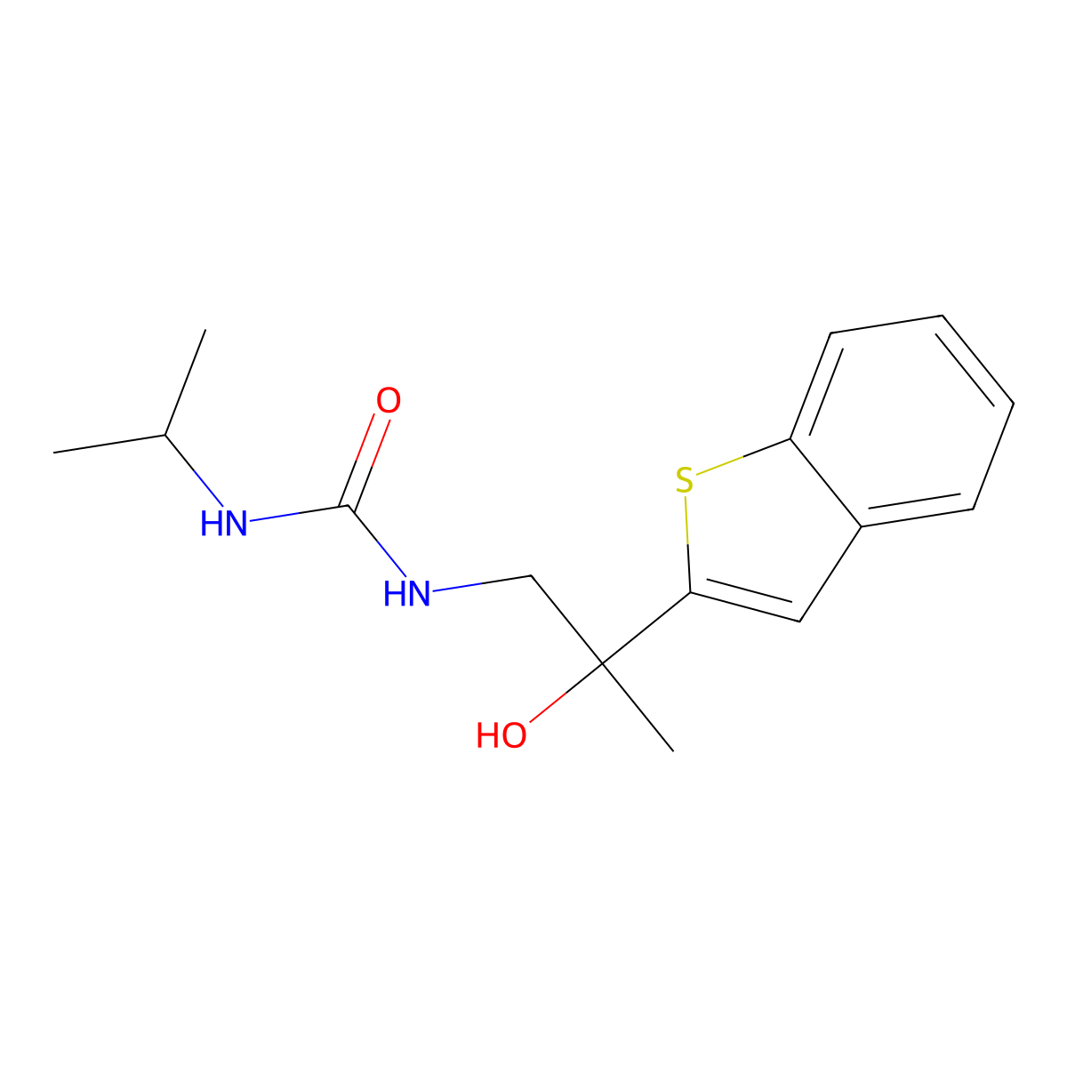 1-(2-(Benzo[b]thiophen-2-yl)-2-hydroxypropyl)-3-isopropylurea molecular structure, CAS 2034355-93-4
