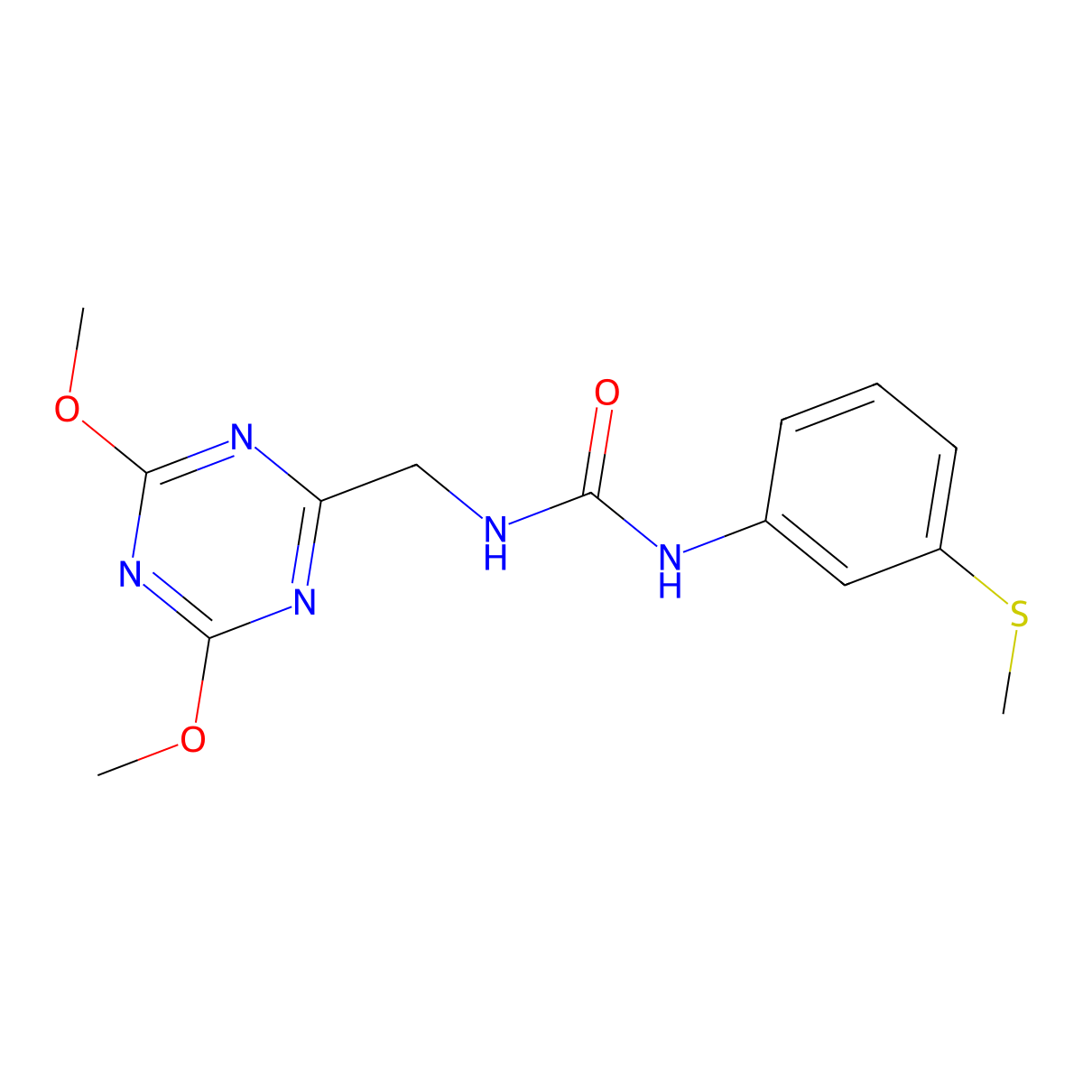 1-((4,6-Dimethoxy-1,3,5-triazin-2-yl)methyl)-3-(3-(methylthio)phenyl)urea molecular structure, CAS 2034357-16-7