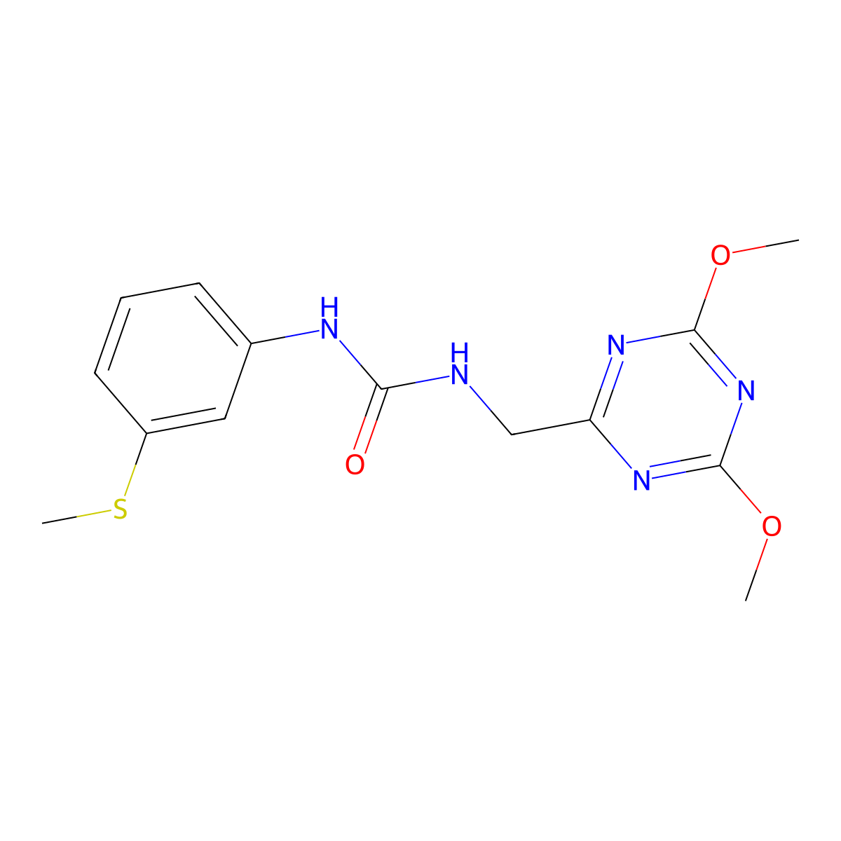 1-((4,6-Dimethoxy-1,3,5-triazin-2-yl)methyl)-3-(3-(methylthio)phenyl)urea molecular structure, CAS 2034357-16-7