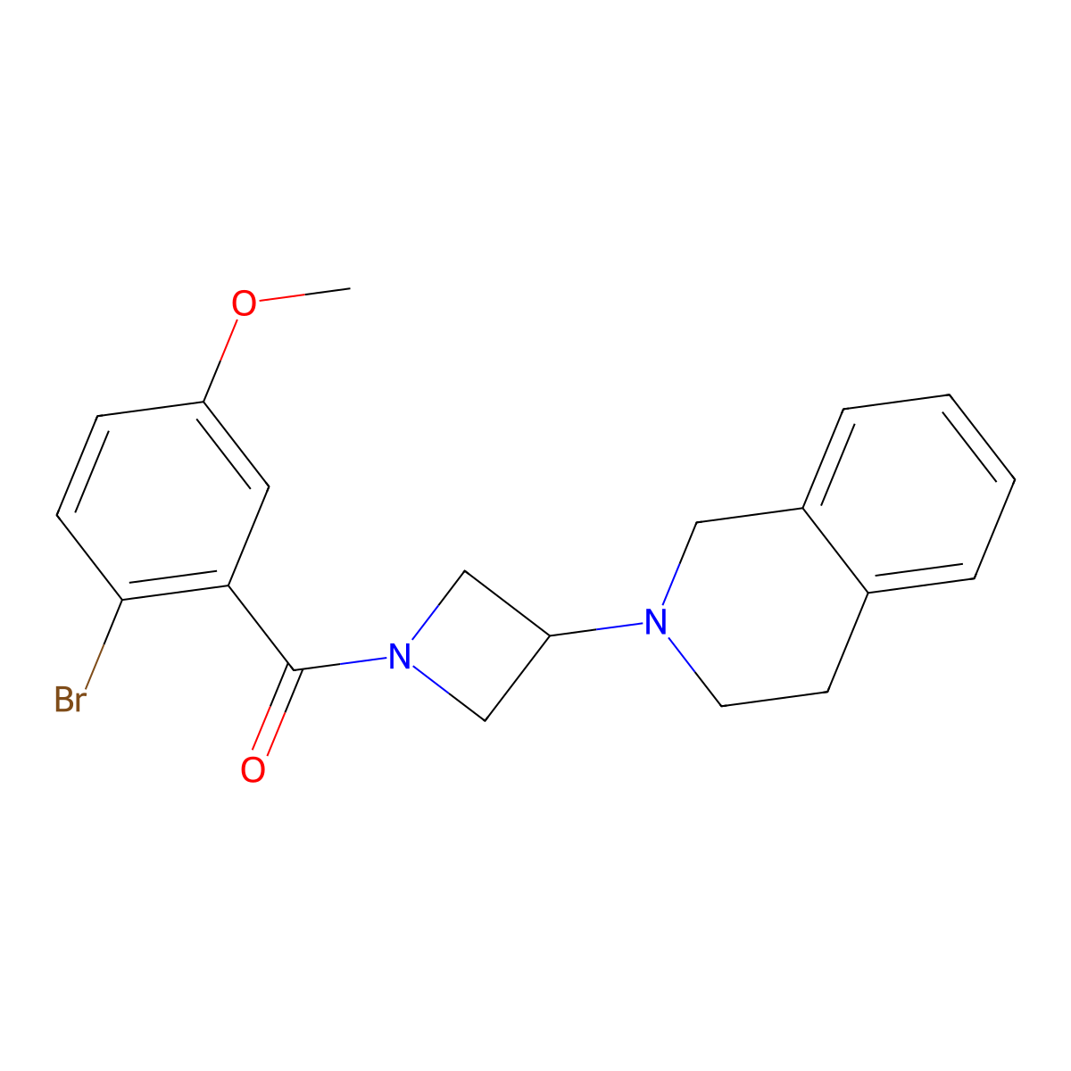 (2-bromo-5-methoxyphenyl)(3-(3,4-dihydroisoquinolin-2(1H)-yl)azetidin-1-yl)methanone molecular structure, CAS 2034357-33-8