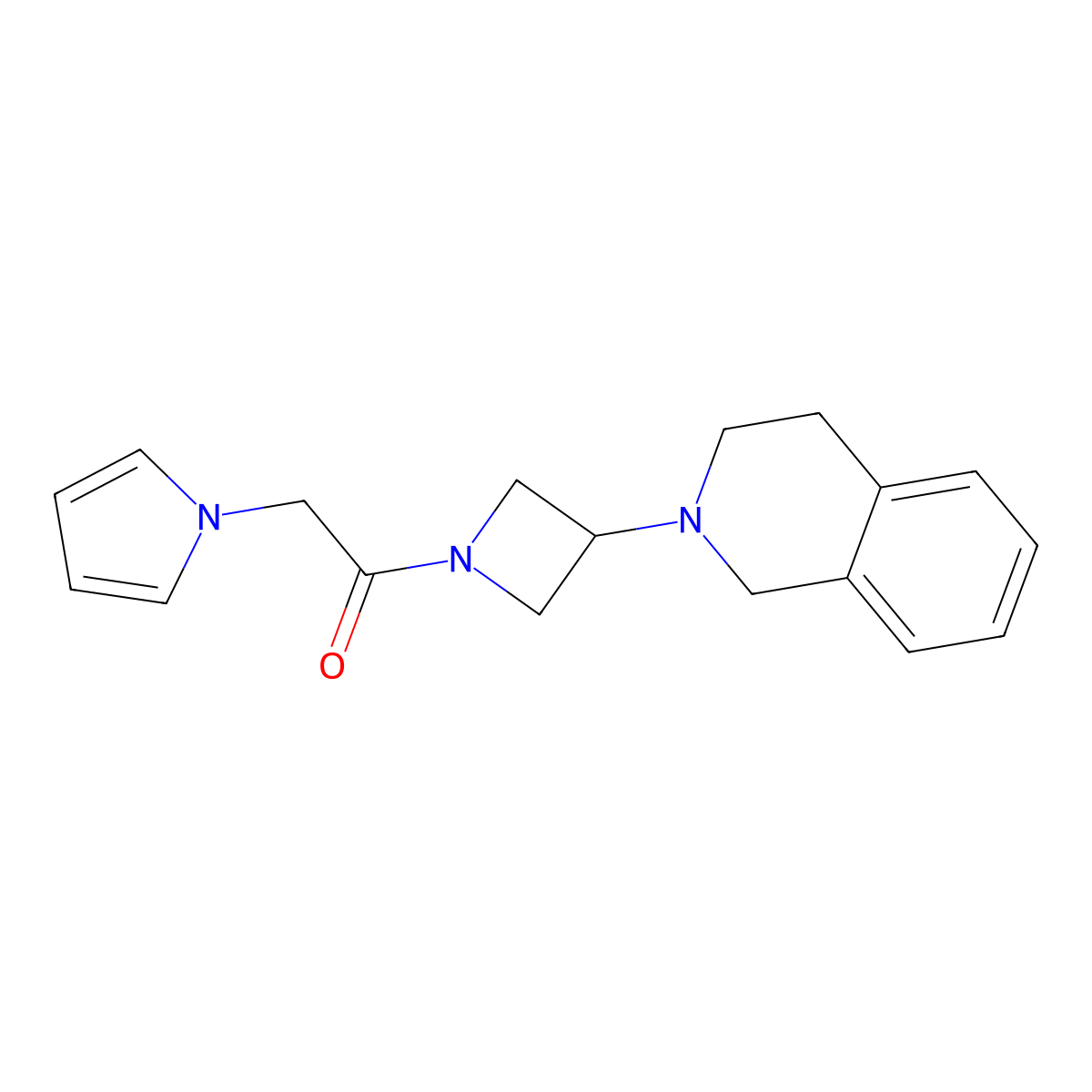 1-(3-(3,4-dihydroisoquinolin-2(1H)-yl)azetidin-1-yl)-2-(1H-pyrrol-1-yl)ethanone molecular structure, CAS 2034357-36-1