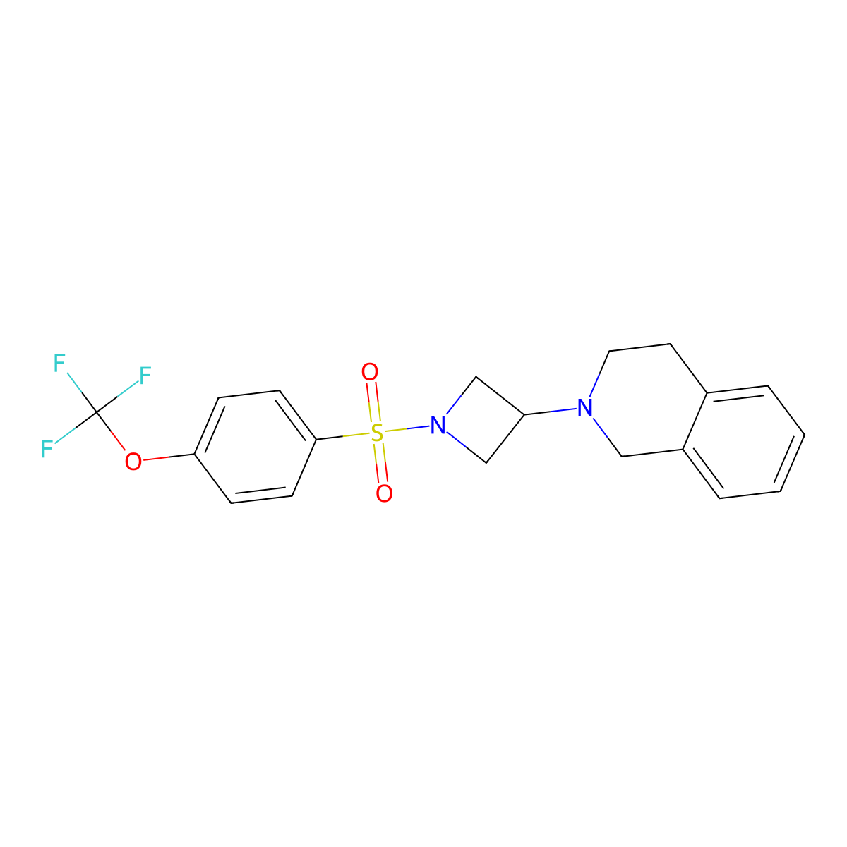 2-(1-((4-(Trifluoromethoxy)phenyl)sulfonyl)azetidin-3-yl)-1,2,3,4-tetrahydroisoquinoline molecular structure, CAS 2034357-75-8