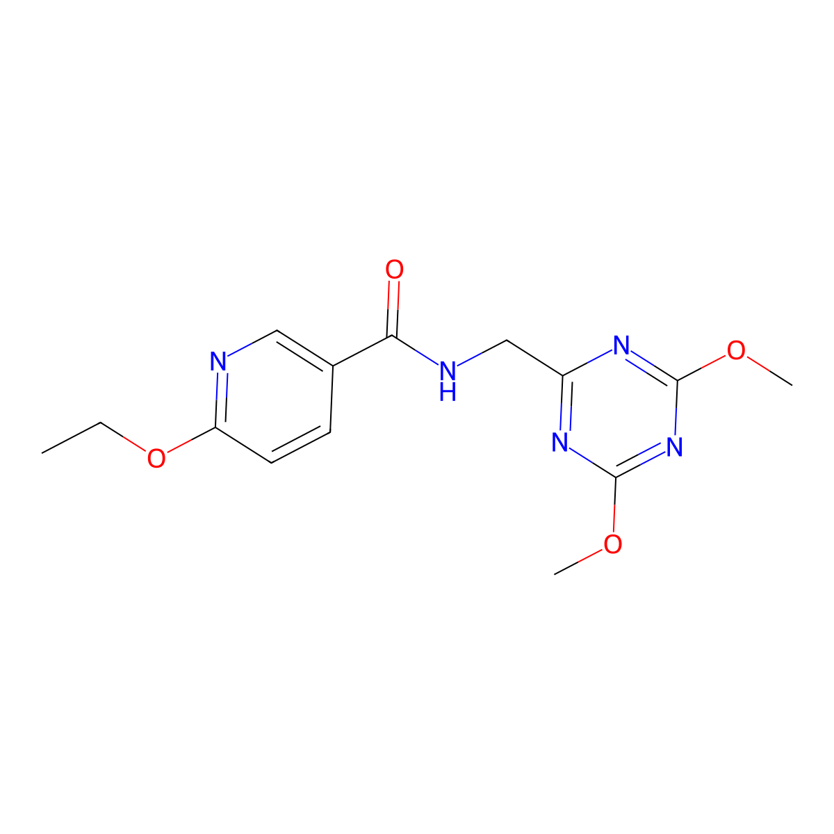 N-((4,6-dimethoxy-1,3,5-triazin-2-yl)methyl)-6-ethoxynicotinamide molecular structure, CAS 2034358-17-1