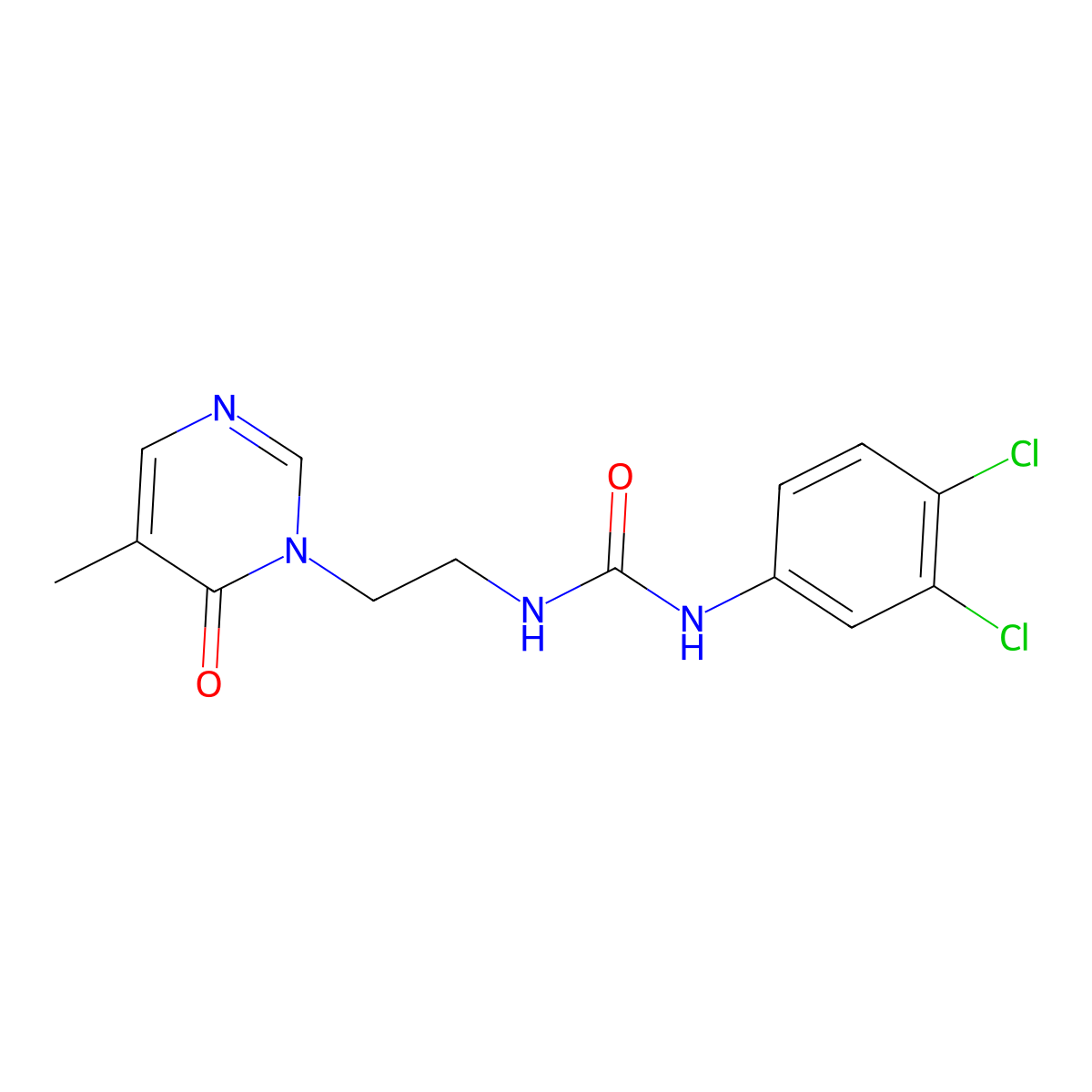 1-(3,4-dichlorophenyl)-3-(2-(5-methyl-6-oxopyrimidin-1(6H)-yl)ethyl)urea molecular structure, CAS 2034358-49-9