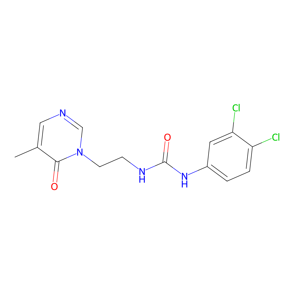 1-(3,4-dichlorophenyl)-3-(2-(5-methyl-6-oxopyrimidin-1(6H)-yl)ethyl)urea molecular structure, CAS 2034358-49-9