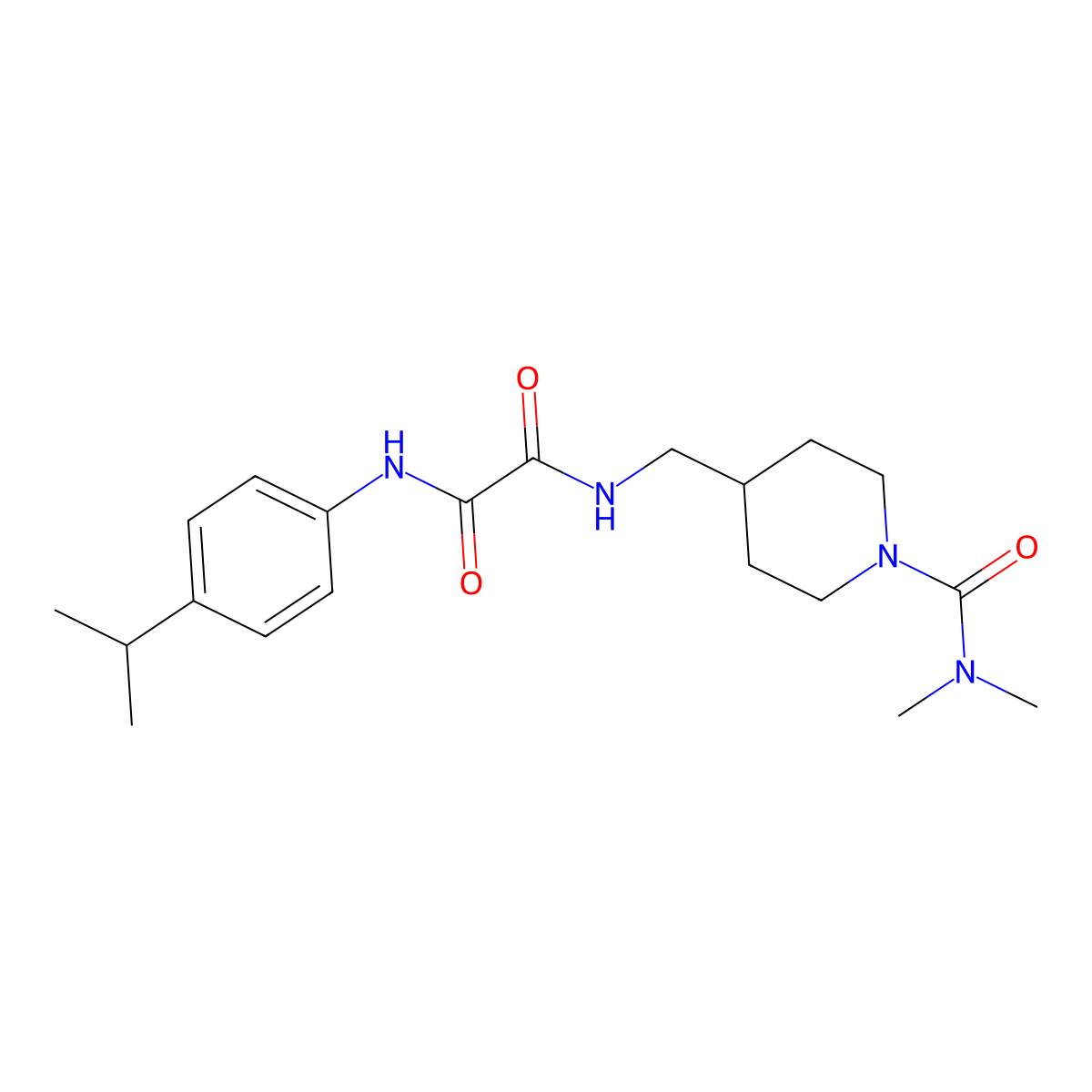 N1-((1-(dimethylcarbamoyl)piperidin-4-yl)methyl)-N2-(4-isopropylphenyl)oxalamide molecular structure, CAS 2034358-54-6