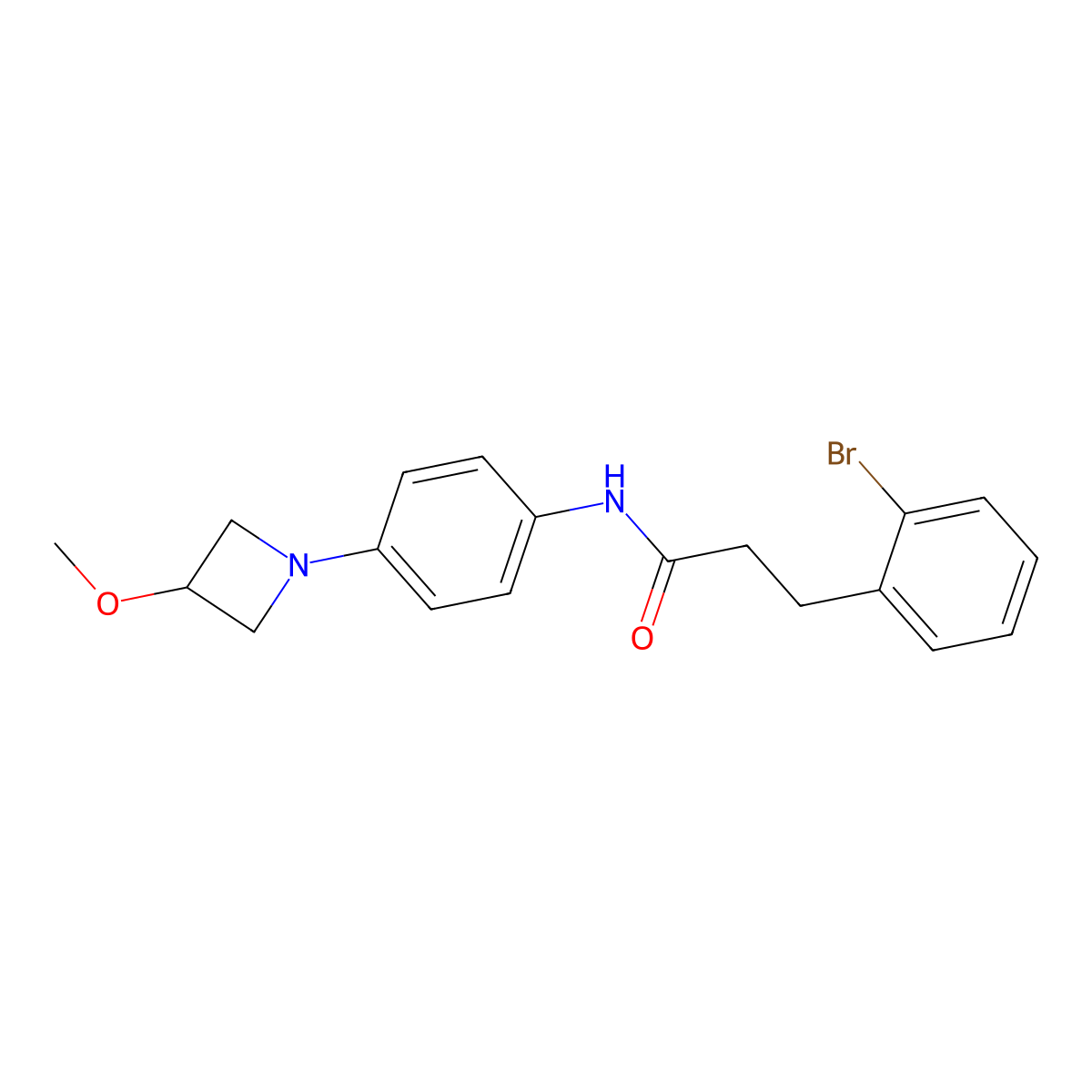 3-(2-bromophenyl)-N-[4-(3-methoxyazetidin-1-yl)phenyl]propanamide molecular structure, CAS 2034358-83-1