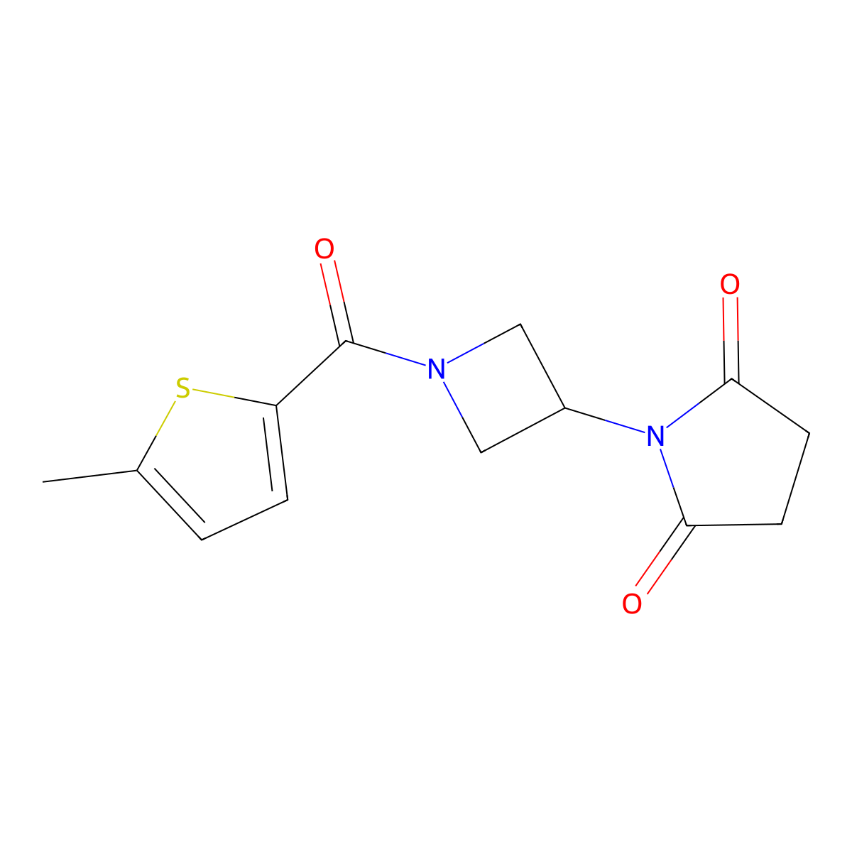 1-[1-(5-Methylthiophene-2-carbonyl)azetidin-3-yl]pyrrolidine-2,5-dione molecular structure, CAS 2034358-98-8