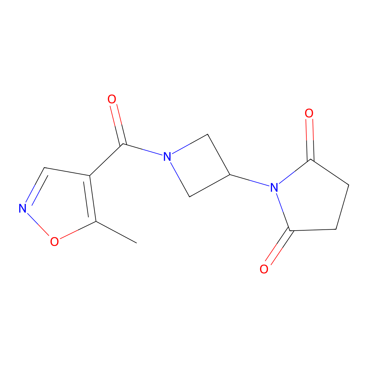 1-(1-(5-Methylisoxazole-4-carbonyl)azetidin-3-yl)pyrrolidine-2,5-dione molecular structure, CAS 2034359-02-7