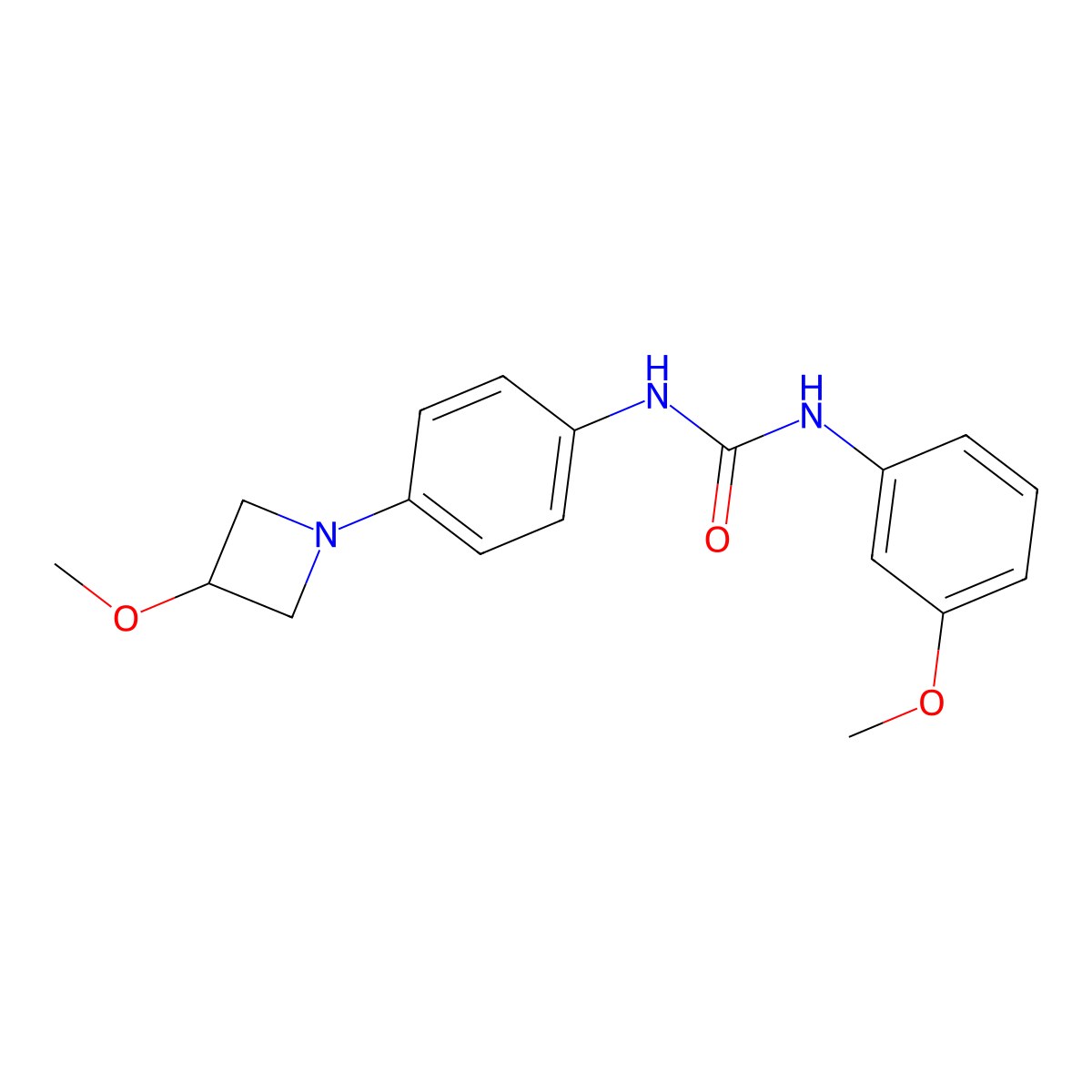 1-(4-(3-Methoxyazetidin-1-yl)phenyl)-3-(3-methoxyphenyl)urea molecular structure, CAS 2034359-03-8