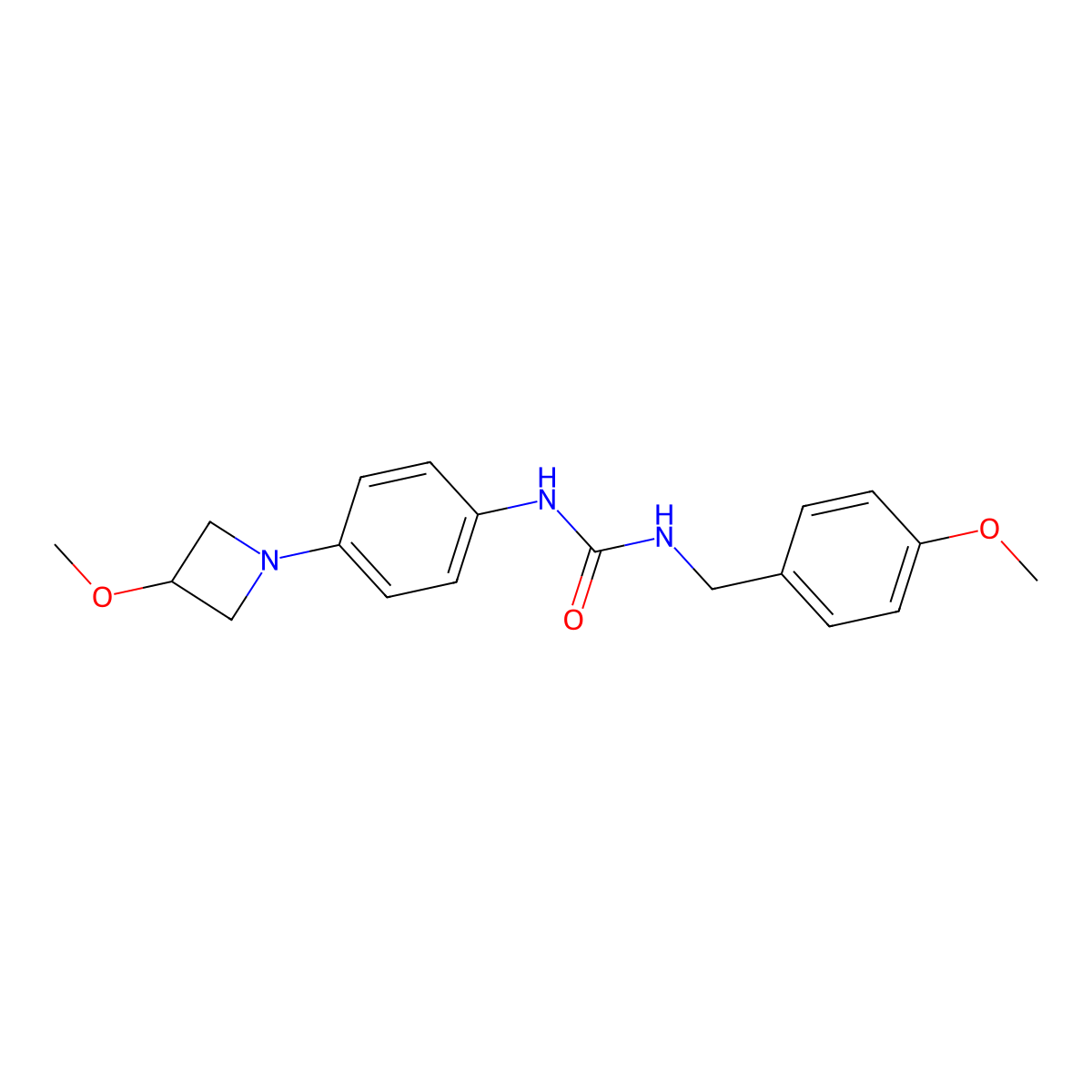 1-(4-(3-Methoxyazetidin-1-yl)phenyl)-3-(4-methoxybenzyl)urea molecular structure, CAS 2034359-11-8