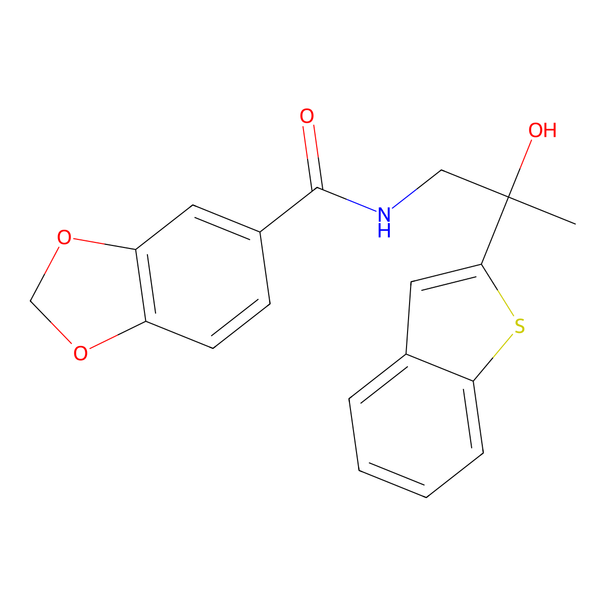 N-(2-(benzo[b]thiophen-2-yl)-2-hydroxypropyl)benzo[d][1,3]dioxole-5-carboxamide molecular structure, CAS 2034359-25-4