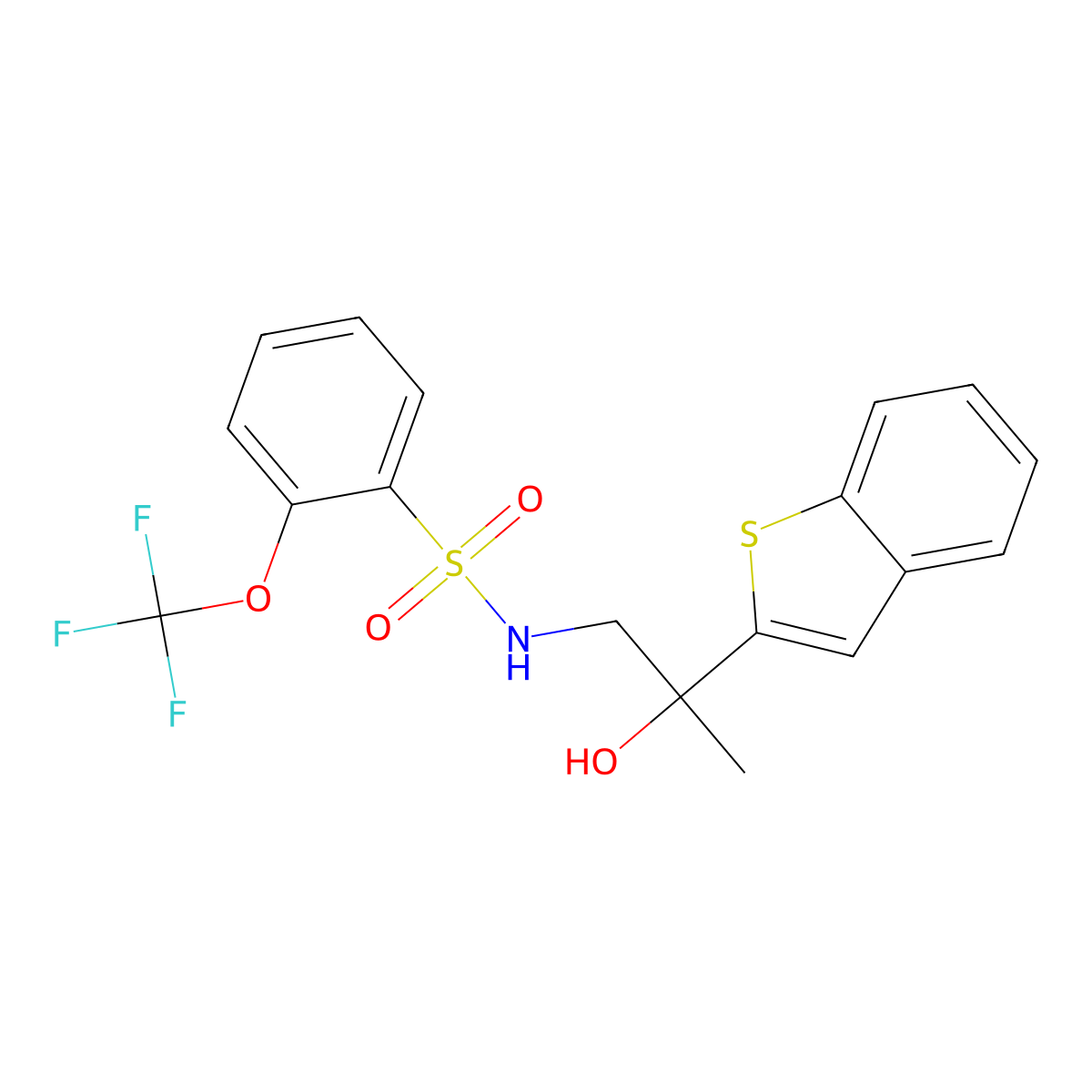N-(2-(benzo[b]thiophen-2-yl)-2-hydroxypropyl)-2-(trifluoromethoxy)benzenesulfonamide molecular structure, CAS 2034359-45-8