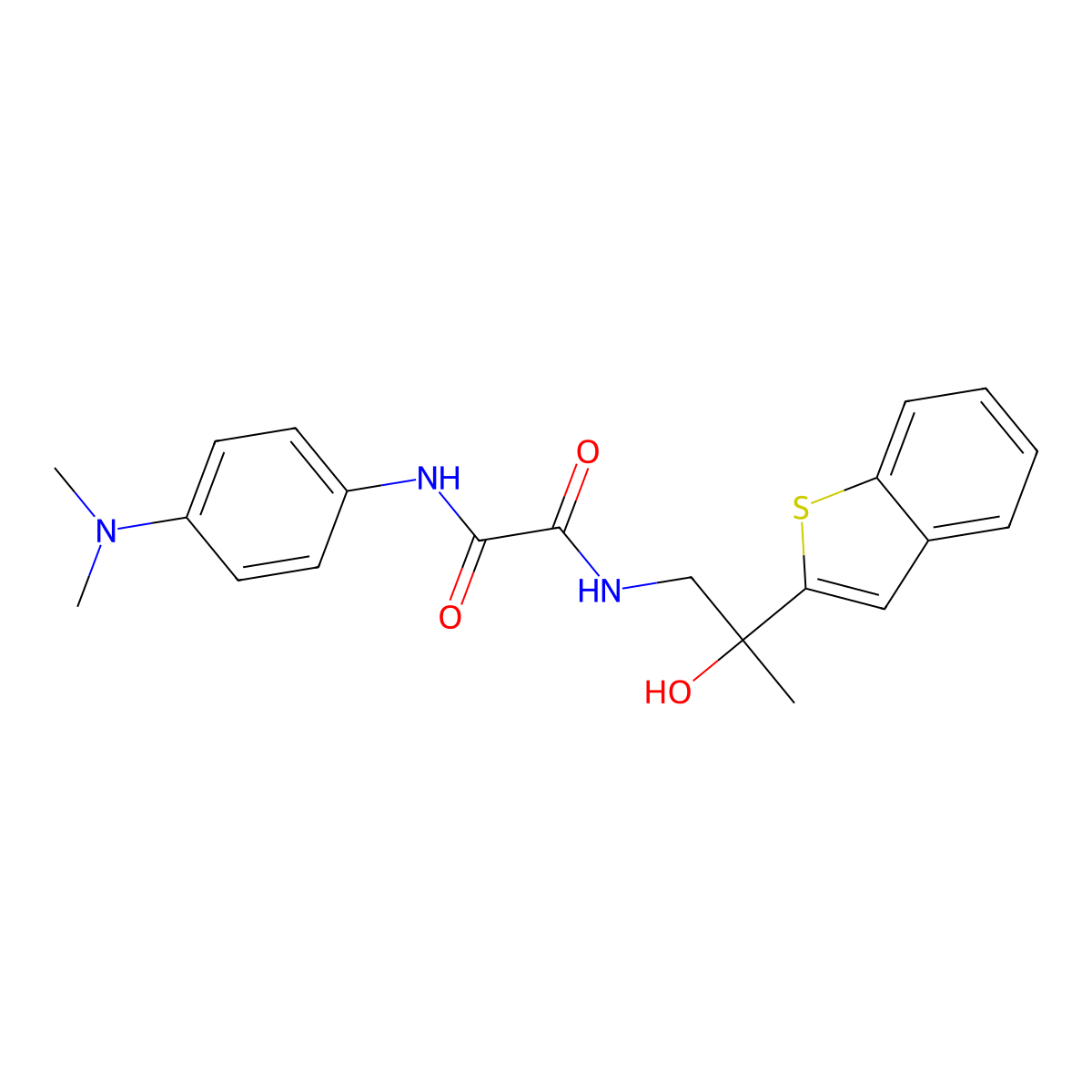 N1-(2-(benzo[b]thiophen-2-yl)-2-hydroxypropyl)-N2-(4-(dimethylamino)phenyl)oxalamide molecular structure, CAS 2034359-51-6