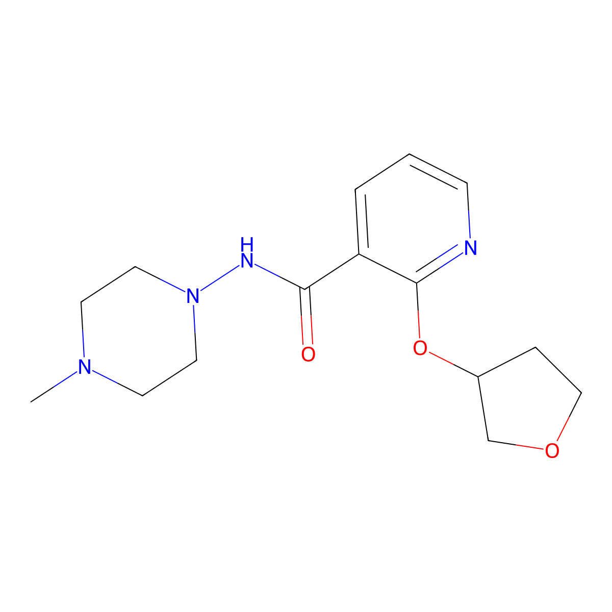 N-(4-methylpiperazin-1-yl)-2-((tetrahydrofuran-3-yl)oxy)nicotinamide molecular structure, CAS 2034359-59-4