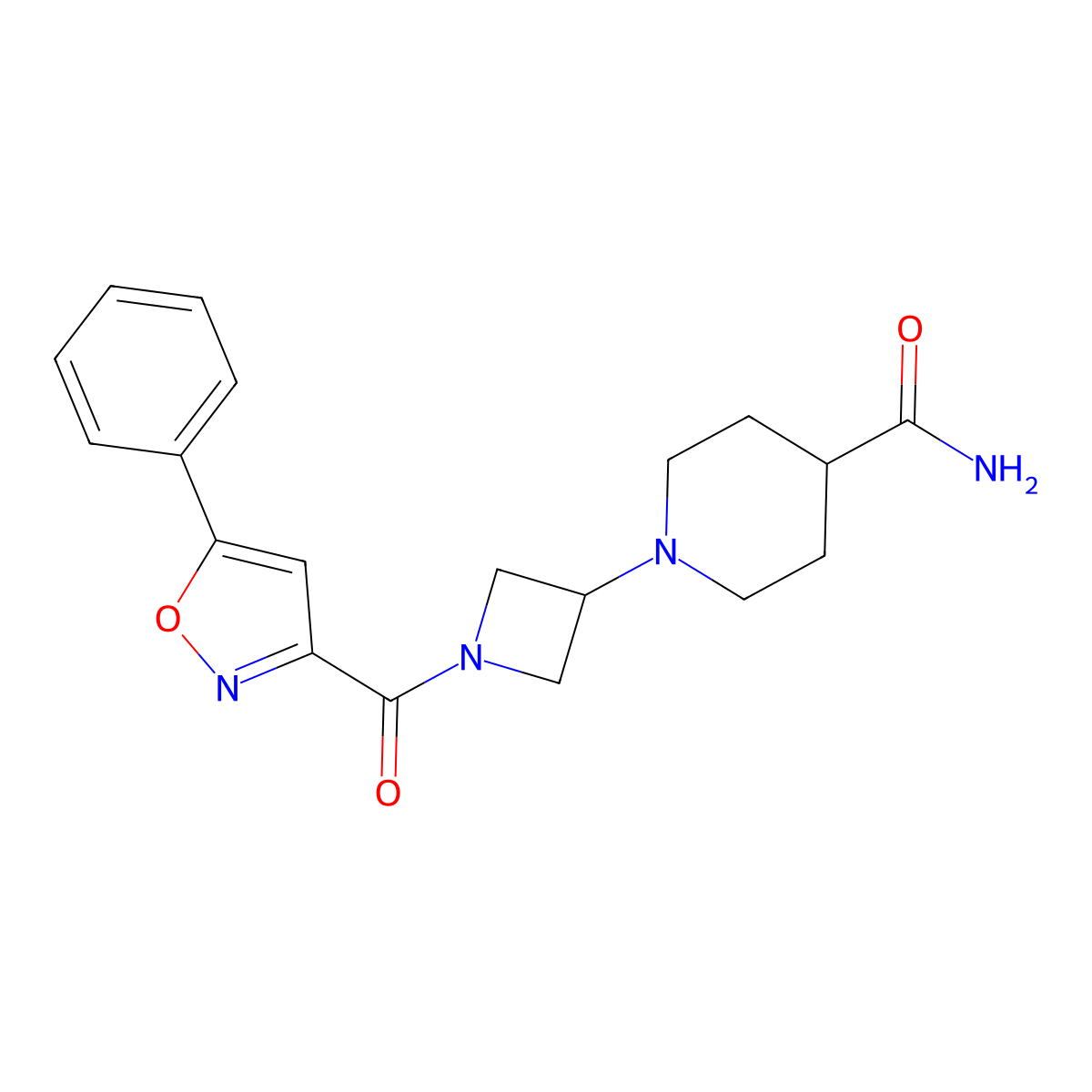 1-(1-(5-Phenylisoxazole-3-carbonyl)azetidin-3-yl)piperidine-4-carboxamide molecular structure, CAS 2034359-69-6