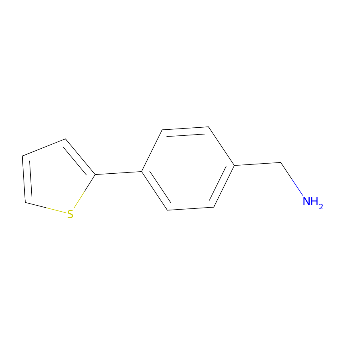 [4-(Thiophen-2-yl)phenyl]methanamine molecular structure, CAS 203436-48-0