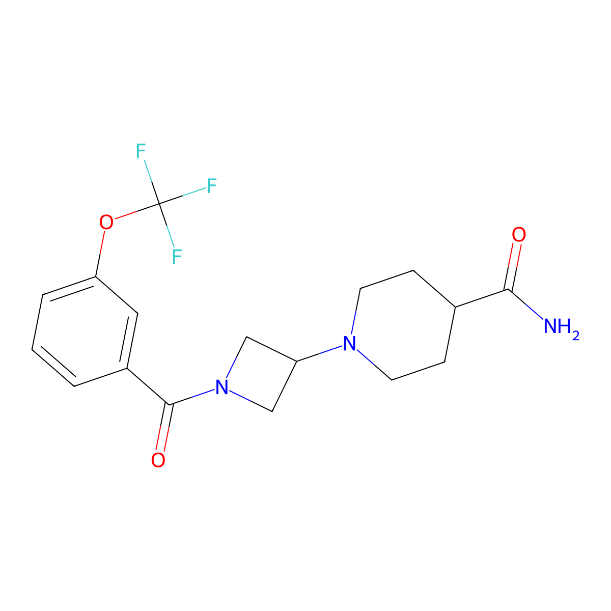 1-(1-(3-(Trifluoromethoxy)benzoyl)azetidin-3-yl)piperidine-4-carboxamide molecular structure, CAS 2034360-05-7