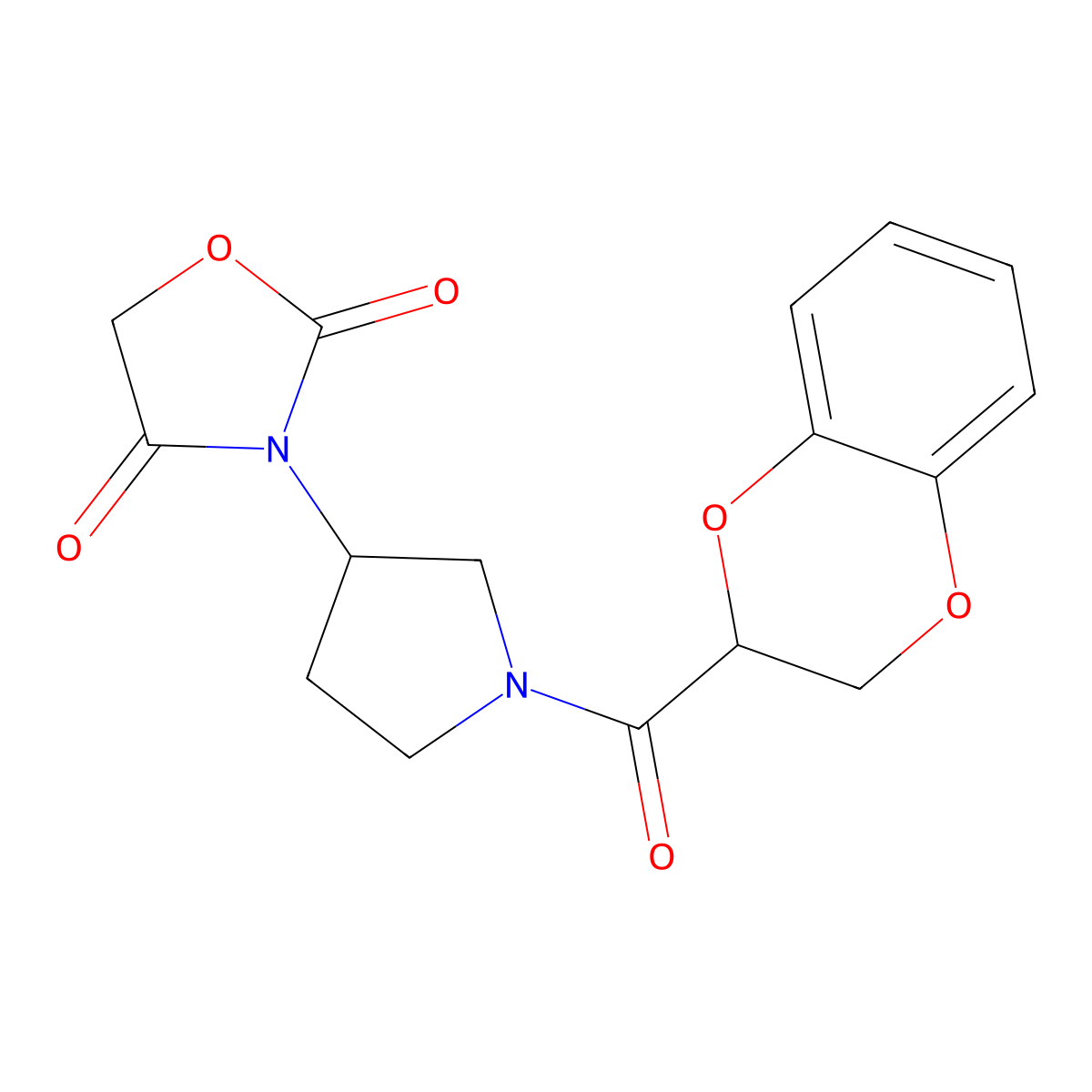 3-(1-(2,3-Dihydrobenzo[b][1,4]dioxine-2-carbonyl)pyrrolidin-3-yl)oxazolidine-2,4-dione molecular structure, CAS 2034360-41-1