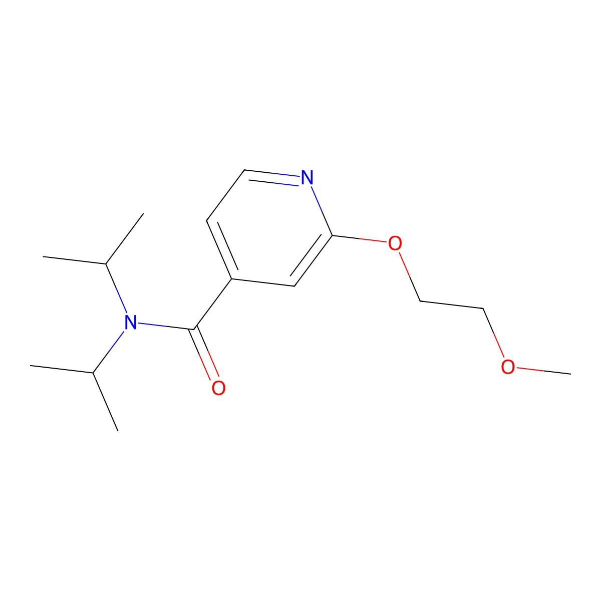 N,N-diisopropyl-2-(2-methoxyethoxy)isonicotinamide molecular structure, CAS 2034360-70-6