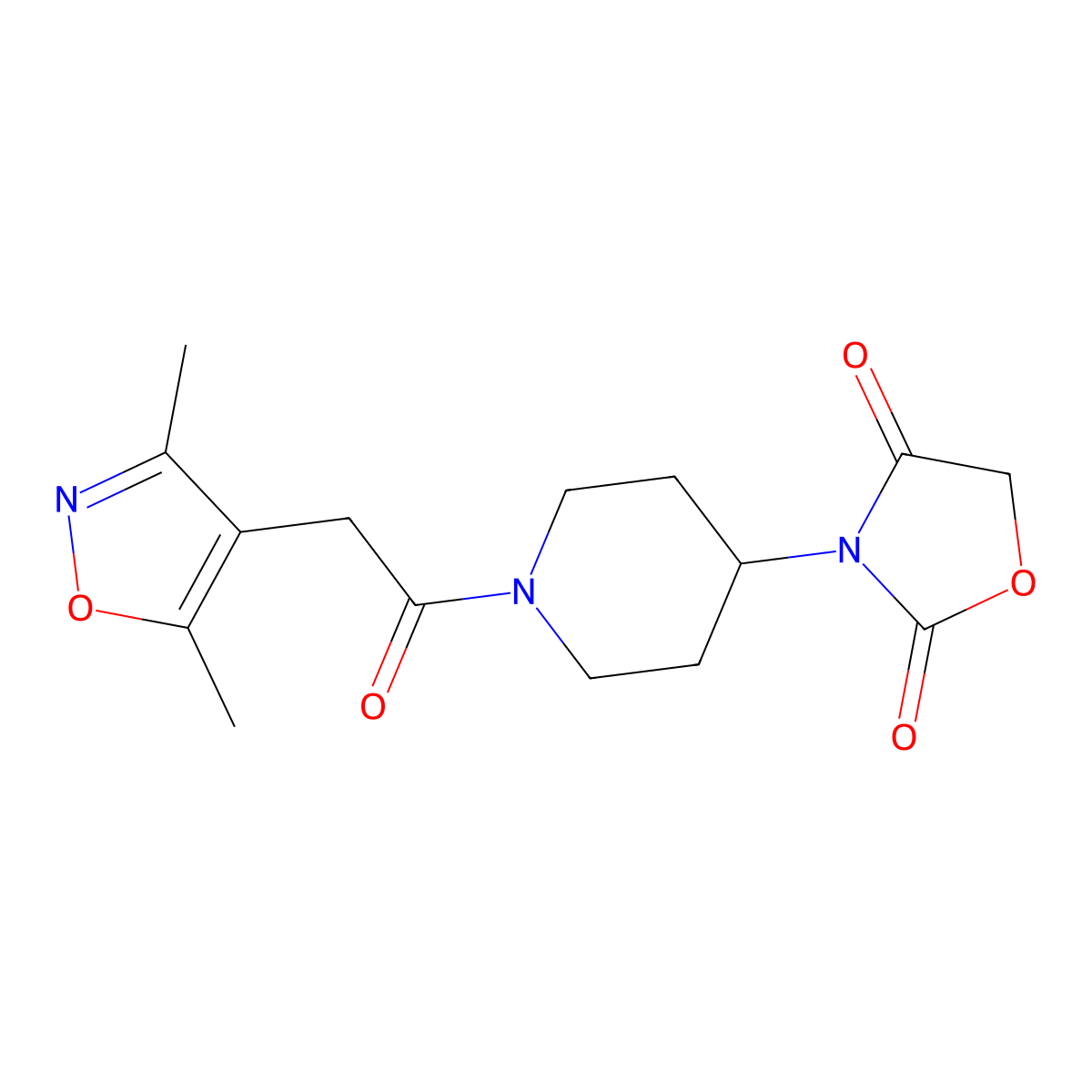 3-(1-(2-(3,5-Dimethylisoxazol-4-yl)acetyl)piperidin-4-yl)oxazolidine-2,4-dione molecular structure, CAS 2034361-93-6