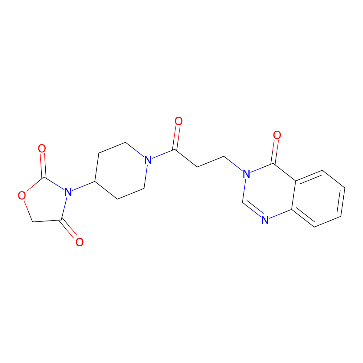 3-(1-(3-(4-oxoquinazolin-3(4H)-yl)propanoyl)piperidin-4-yl)oxazolidine-2,4-dione molecular structure, CAS 2034362-09-7
