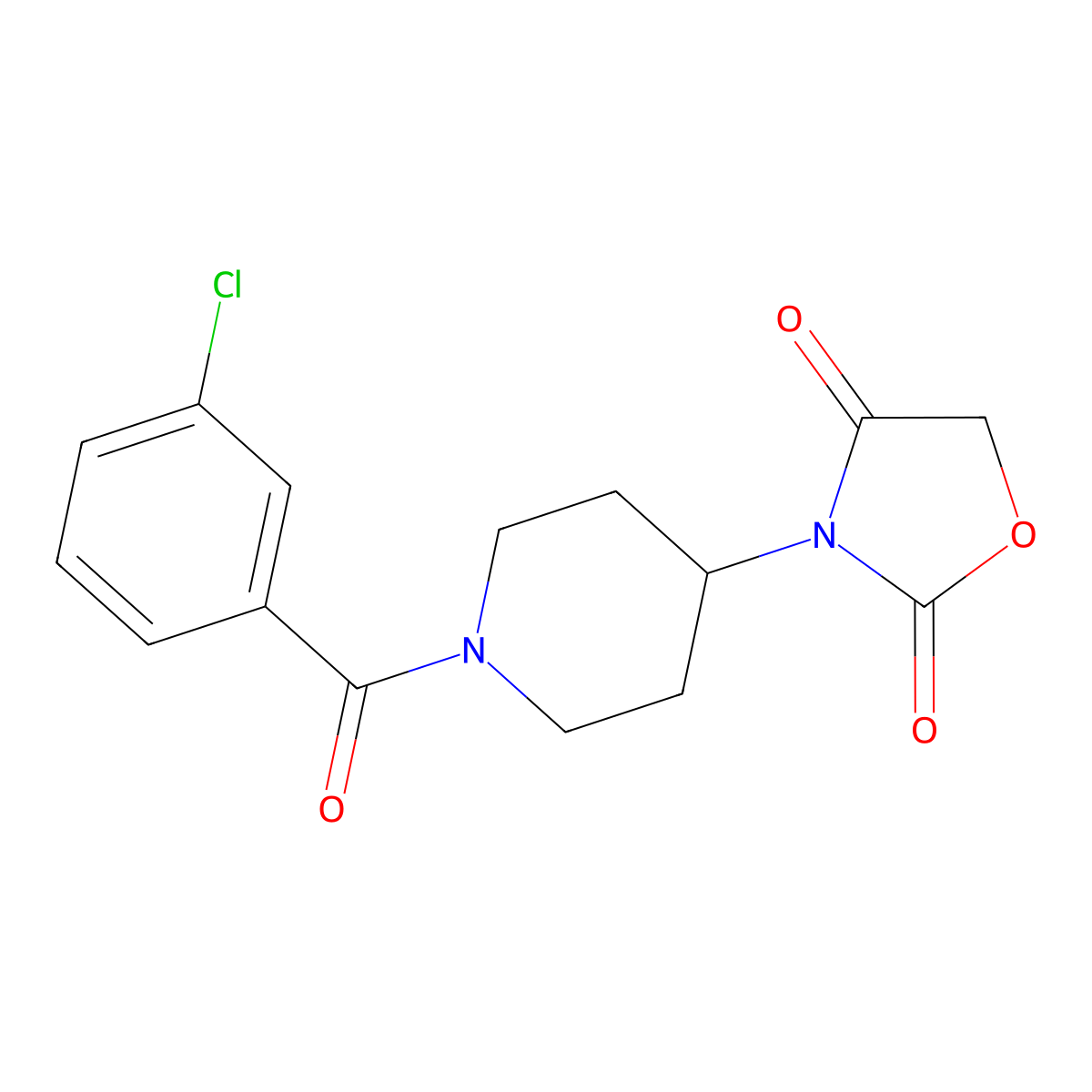 3-(1-(3-Chlorobenzoyl)piperidin-4-yl)oxazolidine-2,4-dione molecular structure, CAS 2034362-19-9