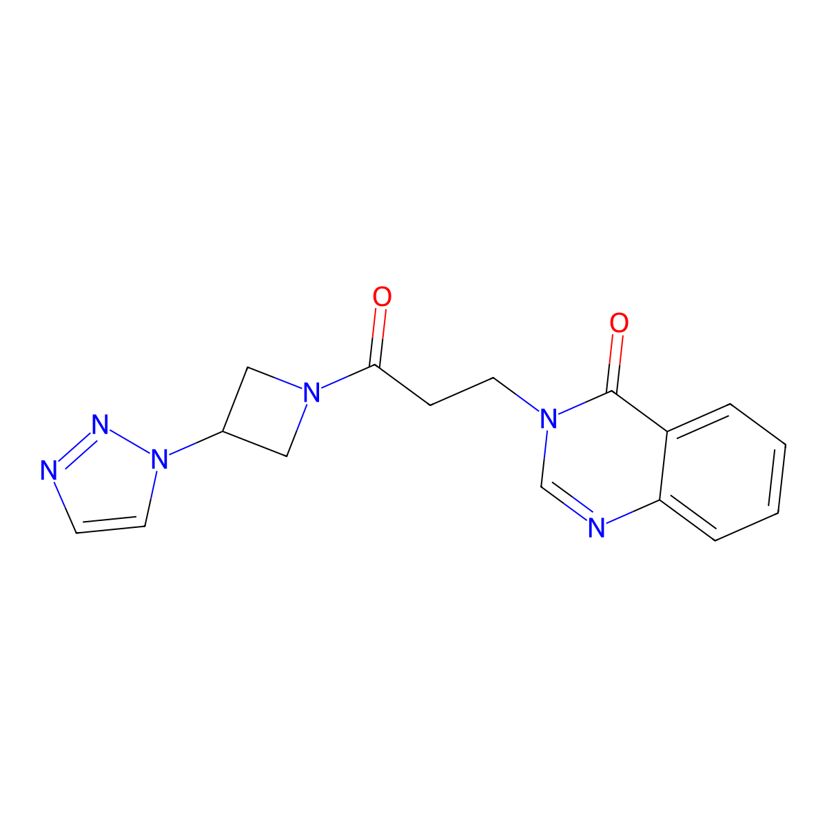 3-(3-(3-(1H-1,2,3-triazol-1-yl)azetidin-1-yl)-3-oxopropyl)quinazolin-4(3H)-one molecular structure, CAS 2034362-55-3