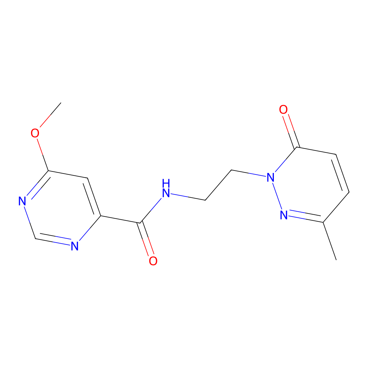 6-methoxy-N-(2-(3-methyl-6-oxopyridazin-1(6H)-yl)ethyl)pyrimidine-4-carboxamide molecular structure, CAS 2034362-59-7
