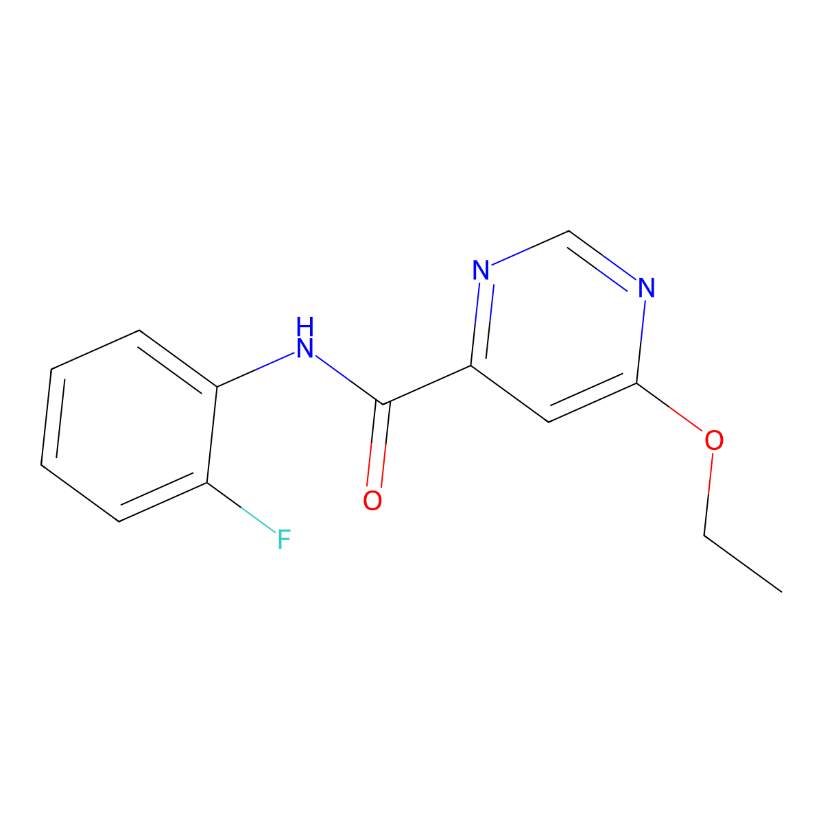6-ethoxy-N-(2-fluorophenyl)pyrimidine-4-carboxamide molecular structure, CAS 2034362-86-0