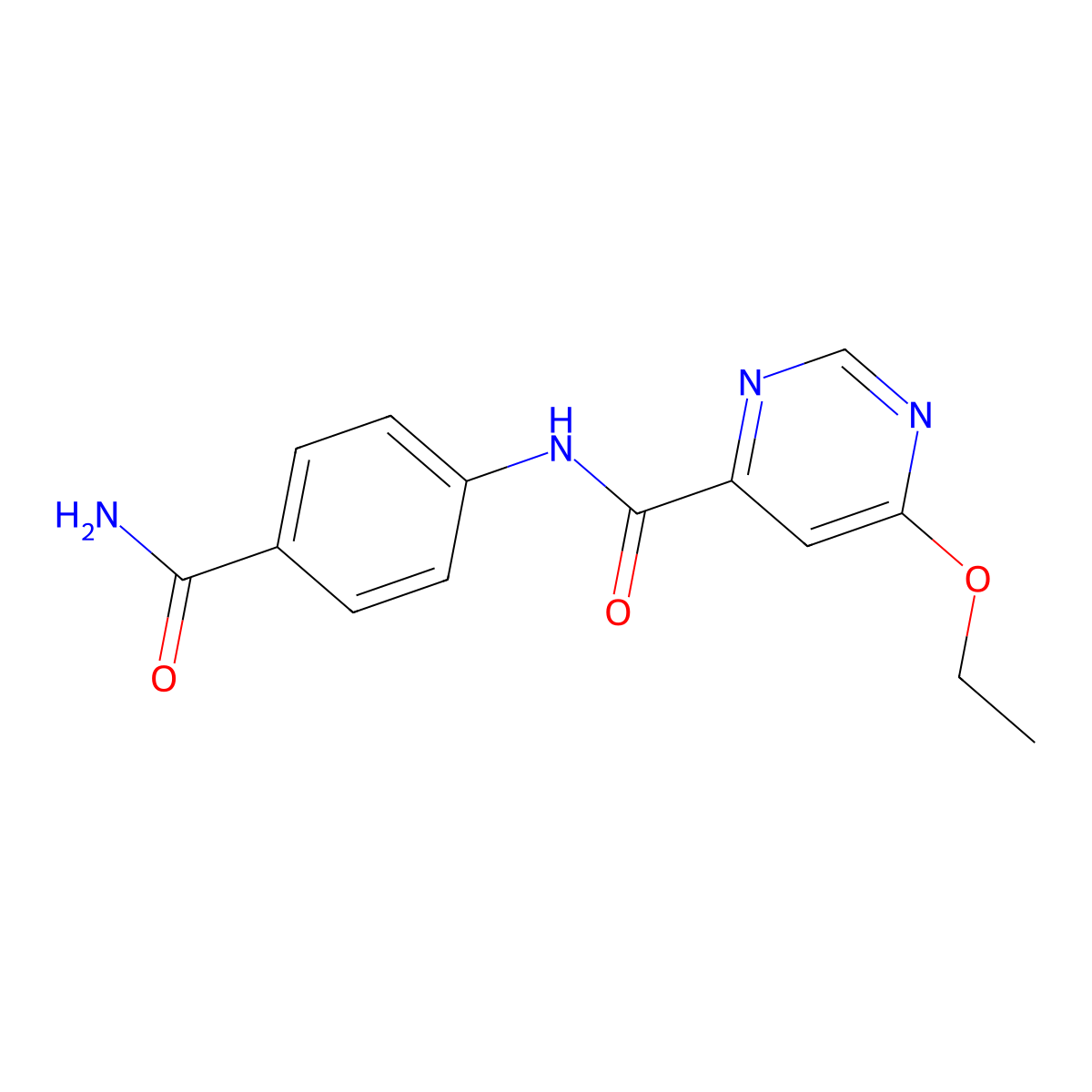 N-(4-carbamoylphenyl)-6-ethoxypyrimidine-4-carboxamide molecular structure, CAS 2034362-98-4