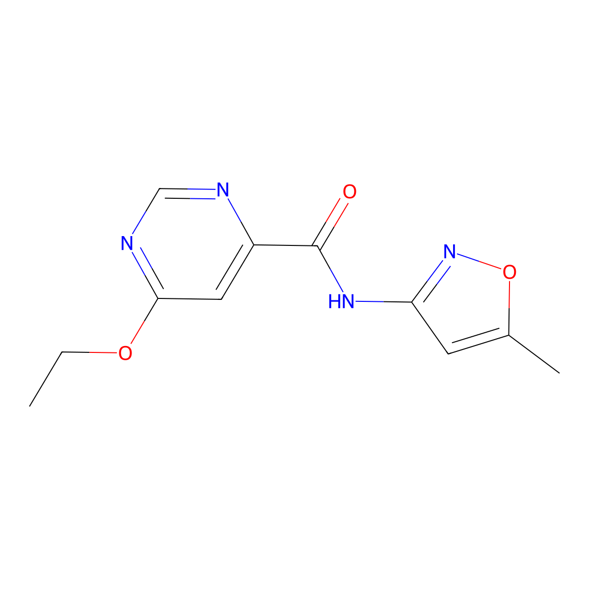 6-ethoxy-N-(5-methylisoxazol-3-yl)pyrimidine-4-carboxamide molecular structure, CAS 2034363-18-1