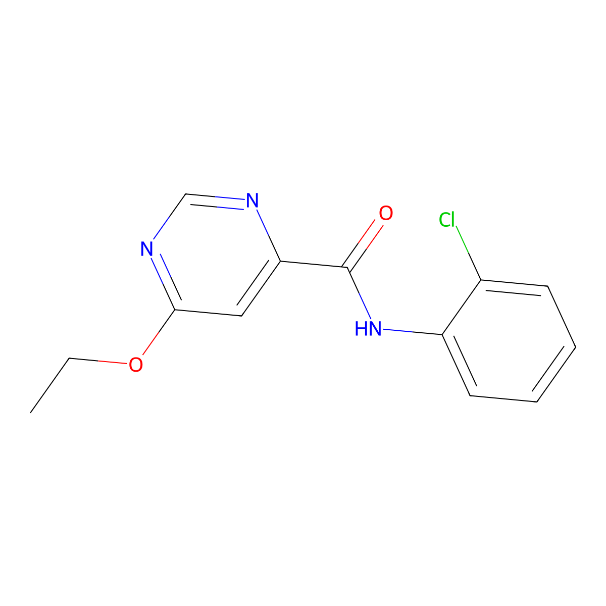 N-(2-chlorophenyl)-6-ethoxypyrimidine-4-carboxamide molecular structure, CAS 2034363-30-7