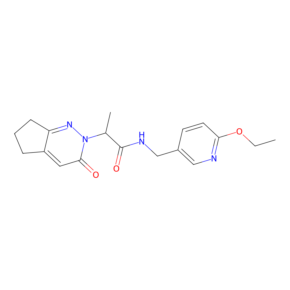 N-[(6-ethoxypyridin-3-yl)methyl]-2-{3-oxo-2H,3H,5H,6H,7H-cyclopenta[c]pyridazin-2-yl}propanamide molecular structure, CAS 2034363-34-1