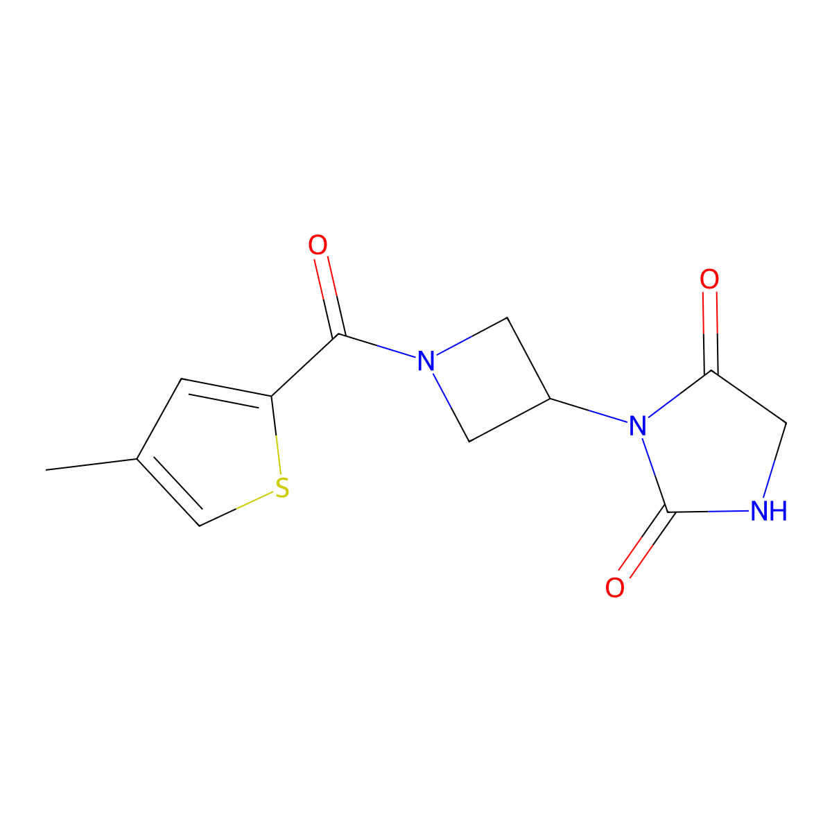 3-[1-(4-Methylthiophene-2-carbonyl)azetidin-3-yl]imidazolidine-2,4-dione molecular structure, CAS 2034363-78-3