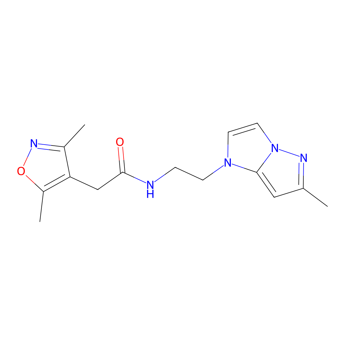 2-(3,5-dimethylisoxazol-4-yl)-N-(2-(6-methyl-1H-imidazo[1,2-b]pyrazol-1-yl)ethyl)acetamide molecular structure, CAS 2034363-86-3