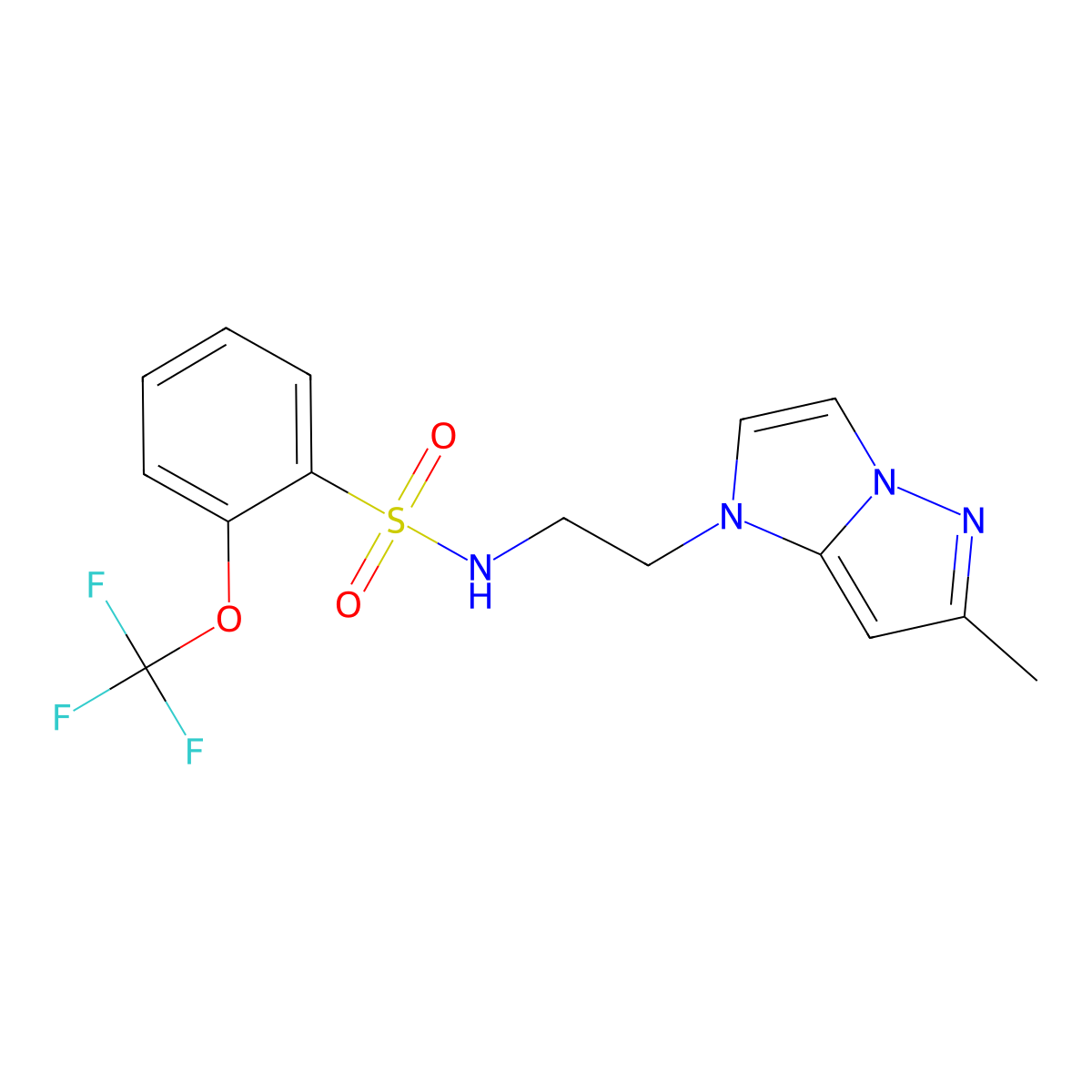 N-(2-(6-methyl-1H-imidazo[1,2-b]pyrazol-1-yl)ethyl)-2-(trifluoromethoxy)benzenesulfonamide molecular structure, CAS 2034364-45-7