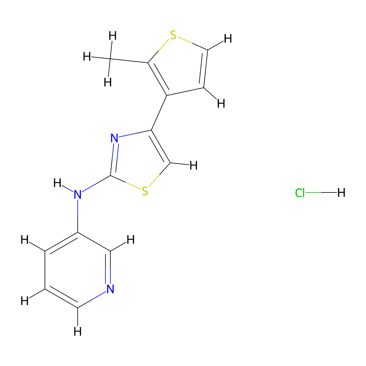 4-(2-methylthiophen-3-yl)-N-(pyridin-3-yl)thiazol-2-amine hydrochloride molecular structure, CAS 2034364-82-2