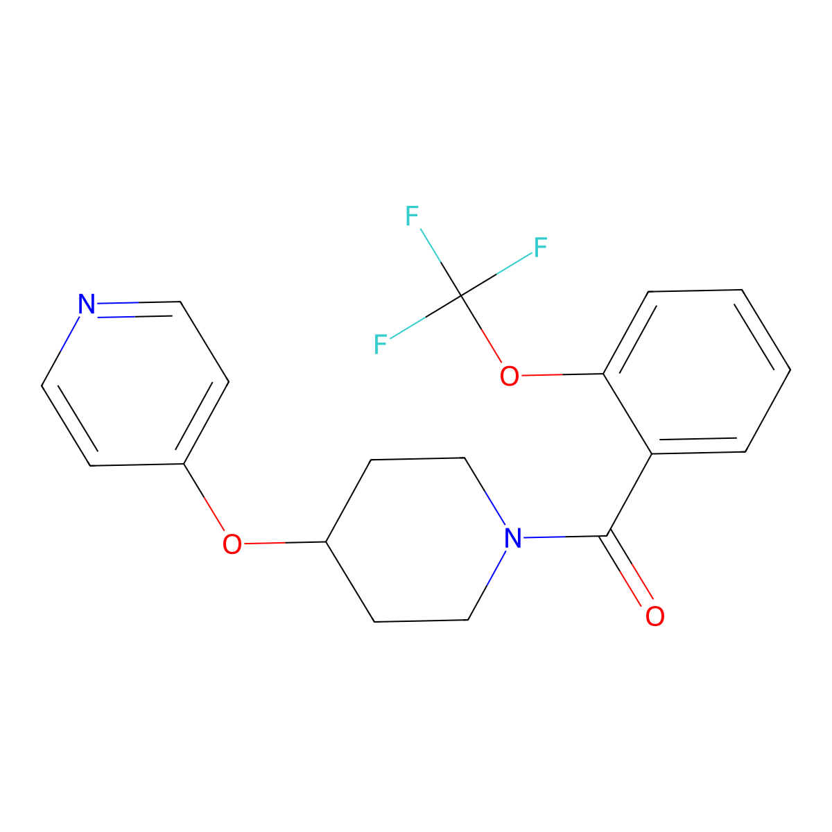 (4-(Pyridin-4-yloxy)piperidin-1-yl)(2-(trifluoromethoxy)phenyl)methanone molecular structure, CAS 2034365-19-8
