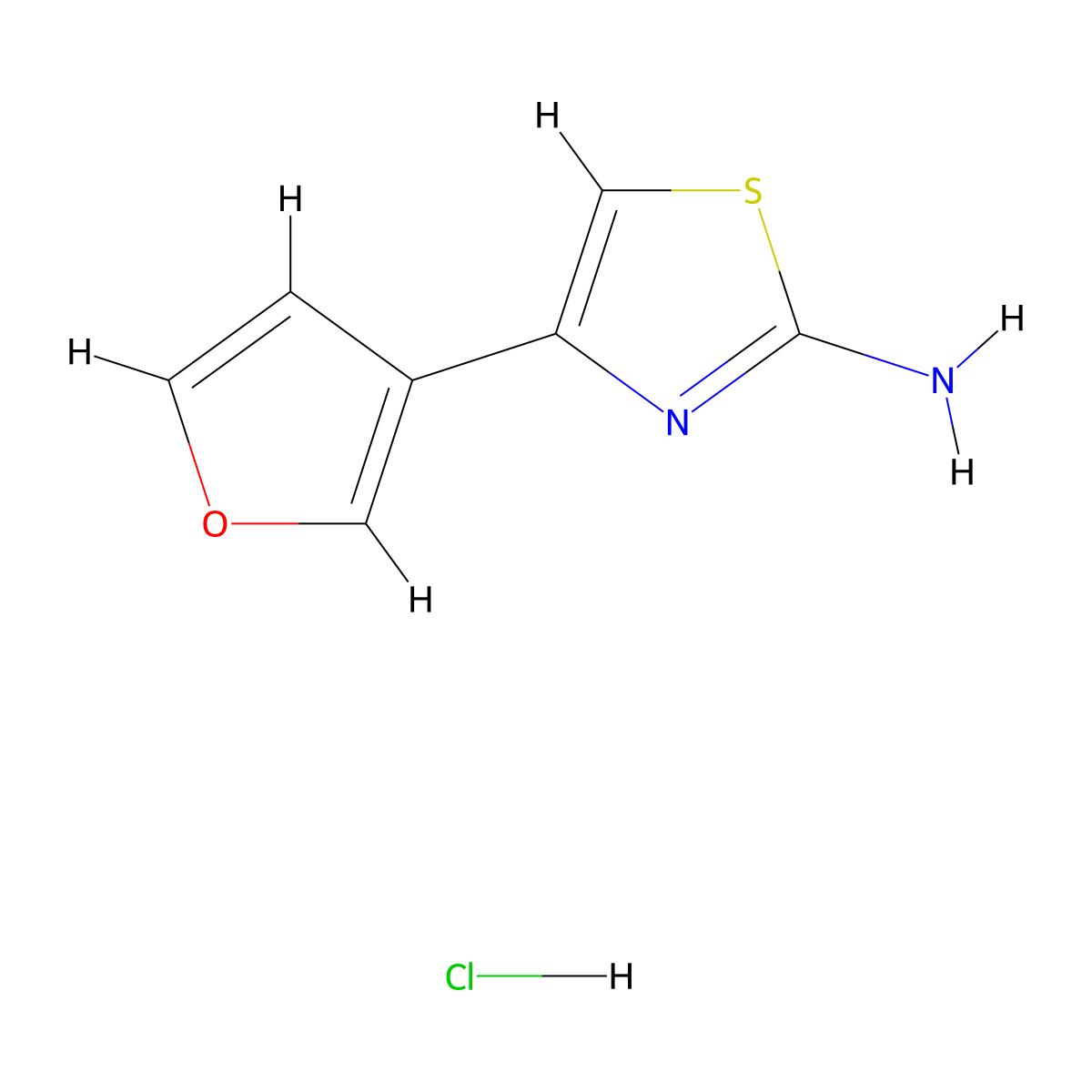4-(Furan-3-yl)thiazol-2-amine hydrochloride molecular structure, CAS 2034365-32-5