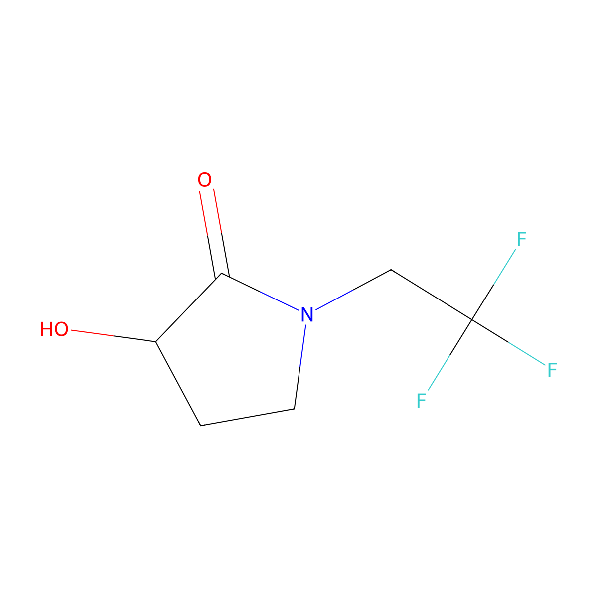 3-Hydroxy-1-(2,2,2-trifluoroethyl)pyrrolidin-2-one molecular structure, CAS 2034367-06-9