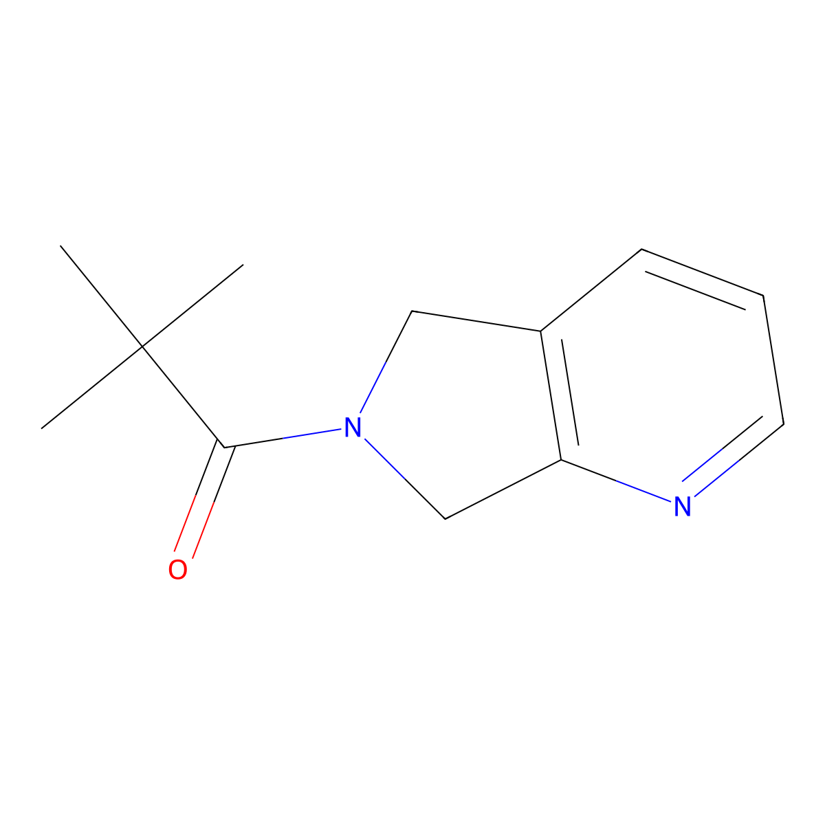 2,2-dimethyl-1-(5H-pyrrolo[3,4-b]pyridin-6(7H)-yl)propan-1-one molecular structure, CAS 2034367-28-5