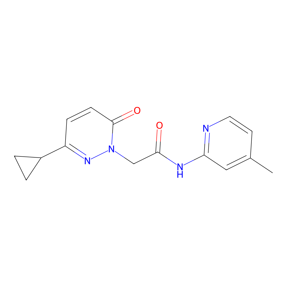 2-(3-cyclopropyl-6-oxopyridazin-1(6H)-yl)-N-(4-methylpyridin-2-yl)acetamide molecular structure, CAS 2034367-38-7