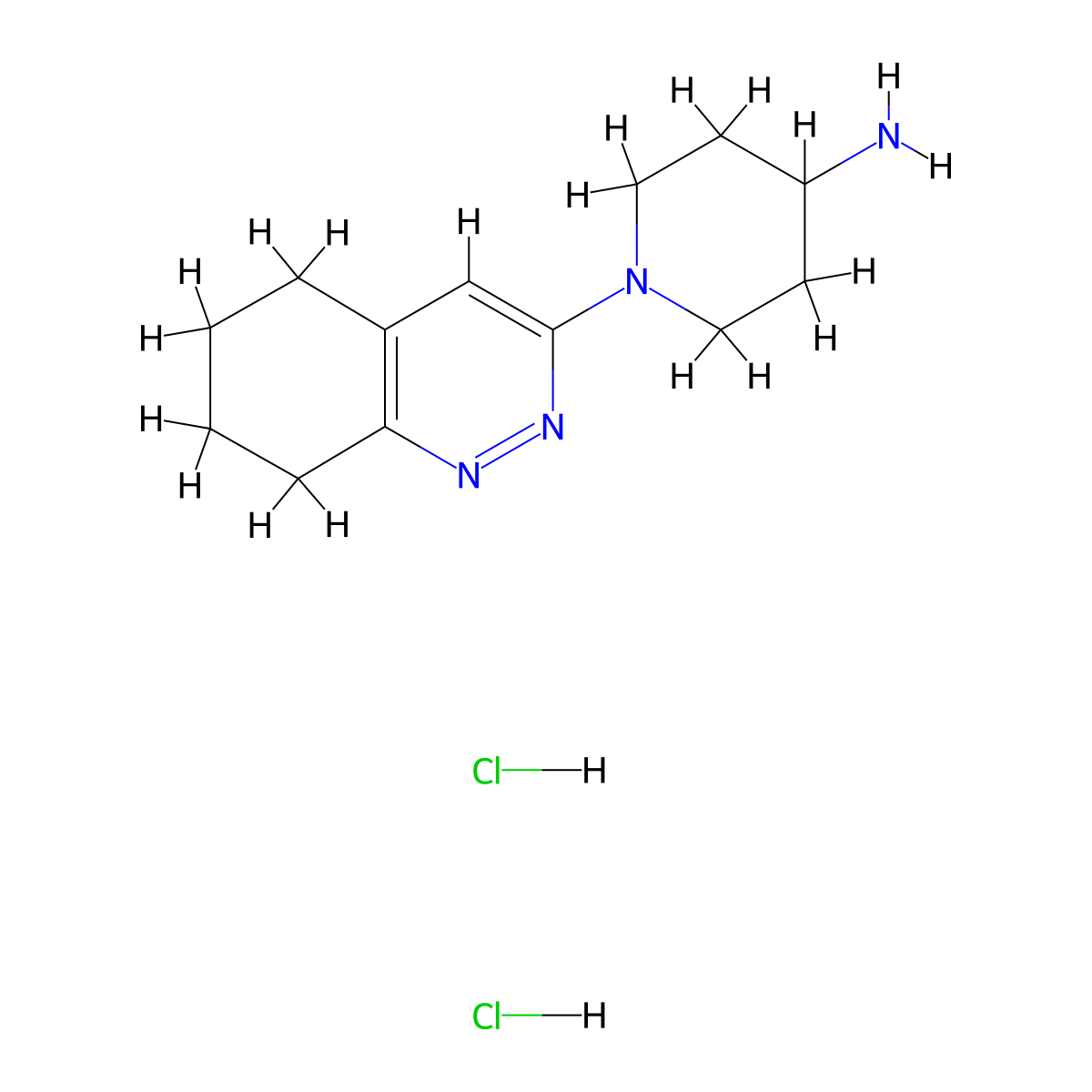1-(5,6,7,8-Tetrahydrocinnolin-3-yl)piperidin-4-amine dihydrochloride molecular structure, CAS 2034367-42-3